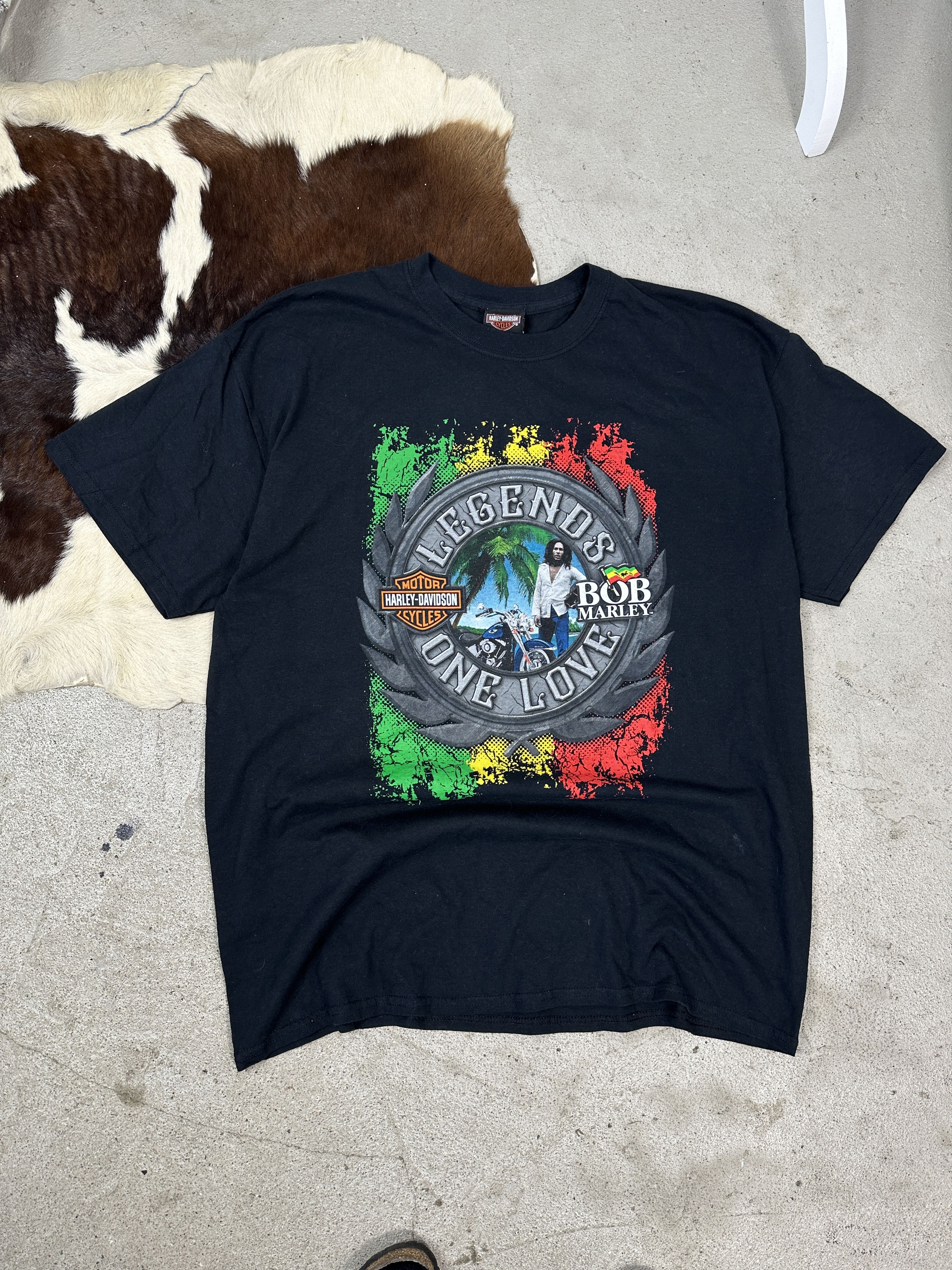 Harley Davidson × Vintage Harley-Davidson x Bob Marley T-shirt Size US XL / EU 56 / 4 - 2 Thumbnail