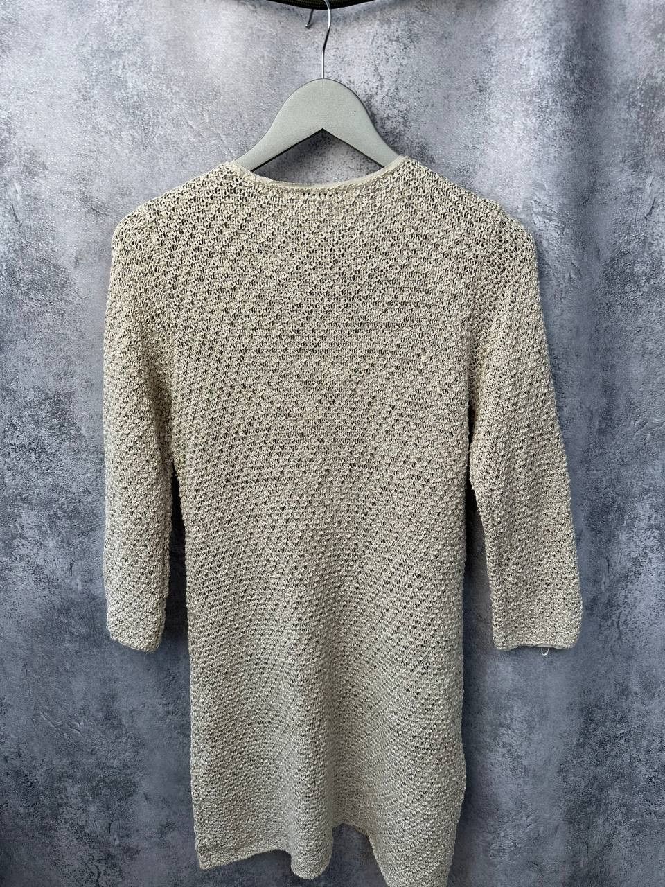 Purdey Purdey Long Cardigan Knit Crochet Mesh Size L / US 10 / IT 46 - 3 Thumbnail