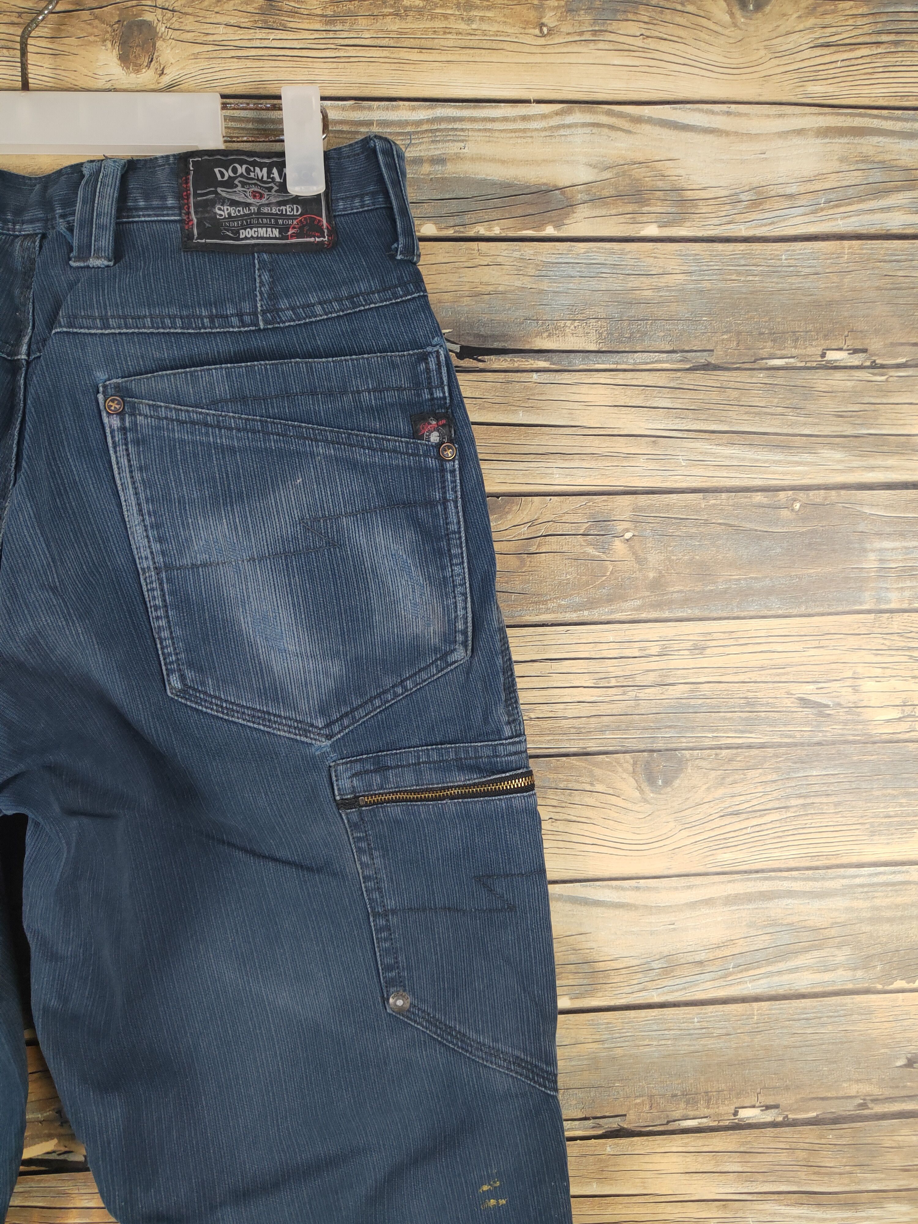 Japanese Brand DL Dogman Blue Distressed Ripped Jeans #1571 Size US 30 / EU 46 - 11 Thumbnail