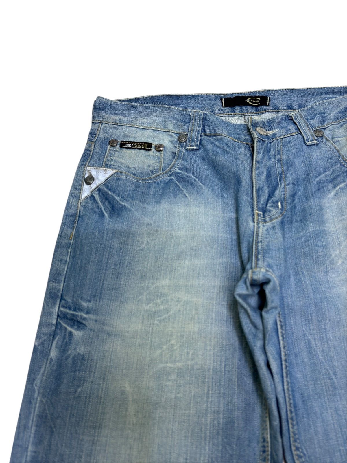 Just Cavalli Vintage JUST CAVALLI CLAW MARK EMBROIDERY LOGO DENIM Size US 31 - 4 Thumbnail
