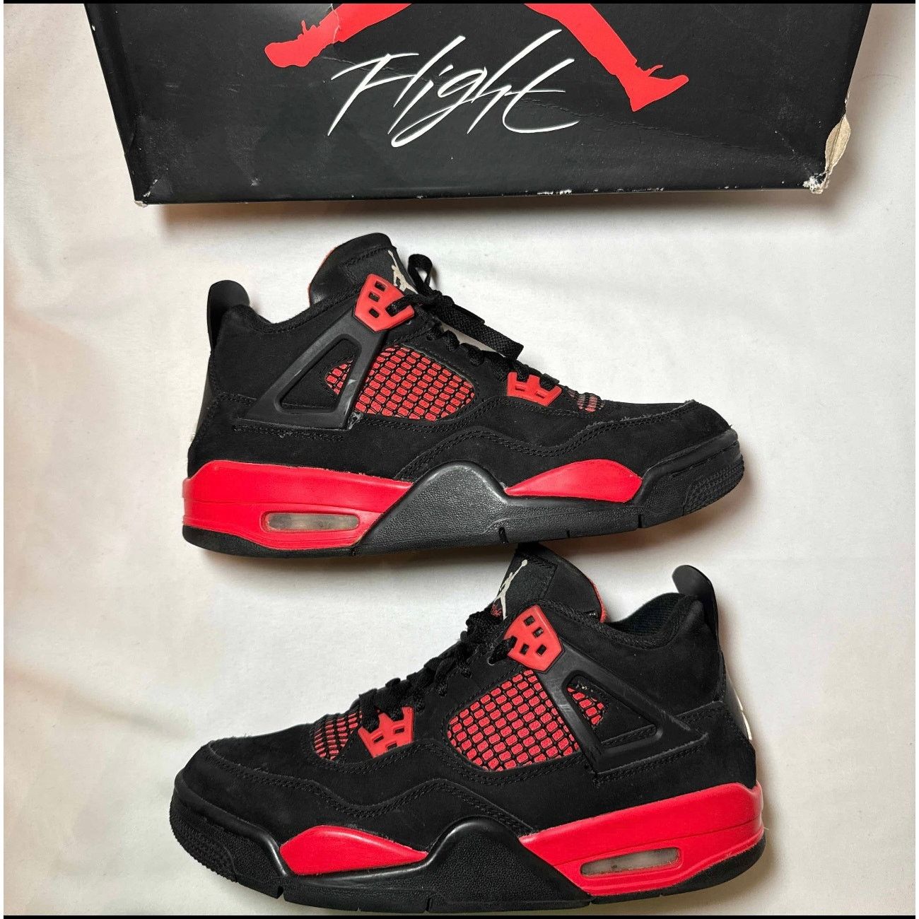 Jordan Brand × Nike Size 6 - Nike Air Jordan 4 Retro GS Red Thunder Men's Shoes Size US 6 / EU 39 - 2 Thumbnail