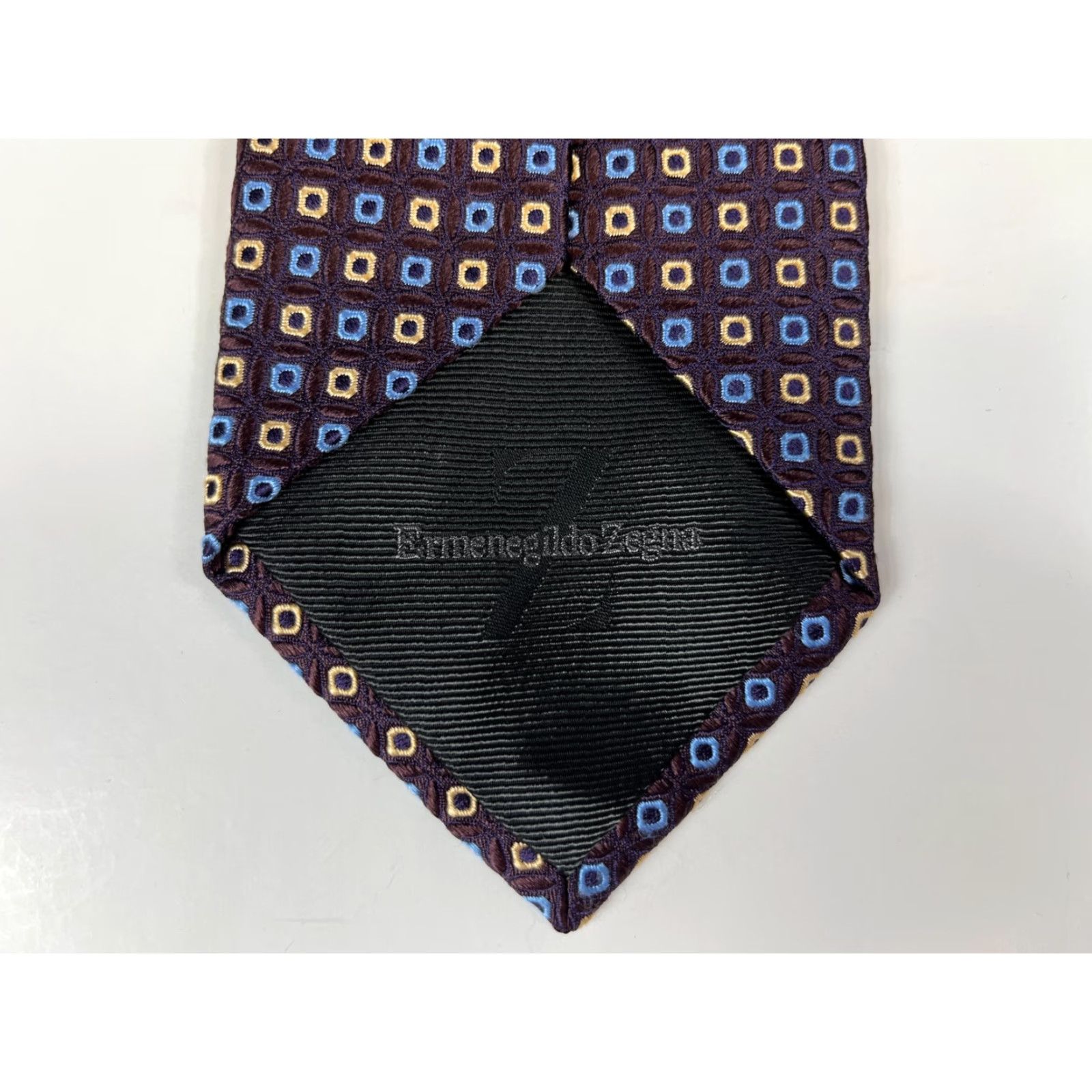 Ermenegildo Zegna Ermenegildo Zegna Tie Mens Geometric Multicolor Silk Made in Italy 57"-60" Classic 3.5" Width Adult Size ONE SIZE - 7 Thumbnail