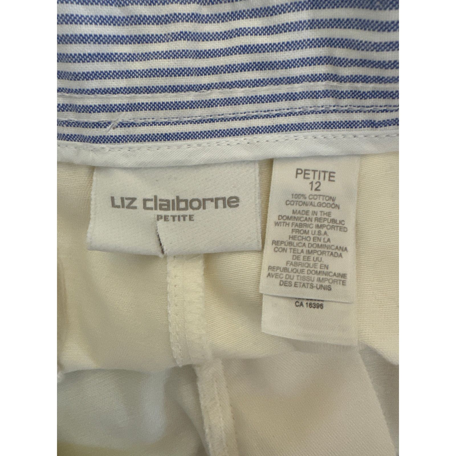 Other NWT Liz Claiborne Petite Size 12 Cotton Off-White Shorts Size 34" / US 12 / IT 48 - 4 Thumbnail
