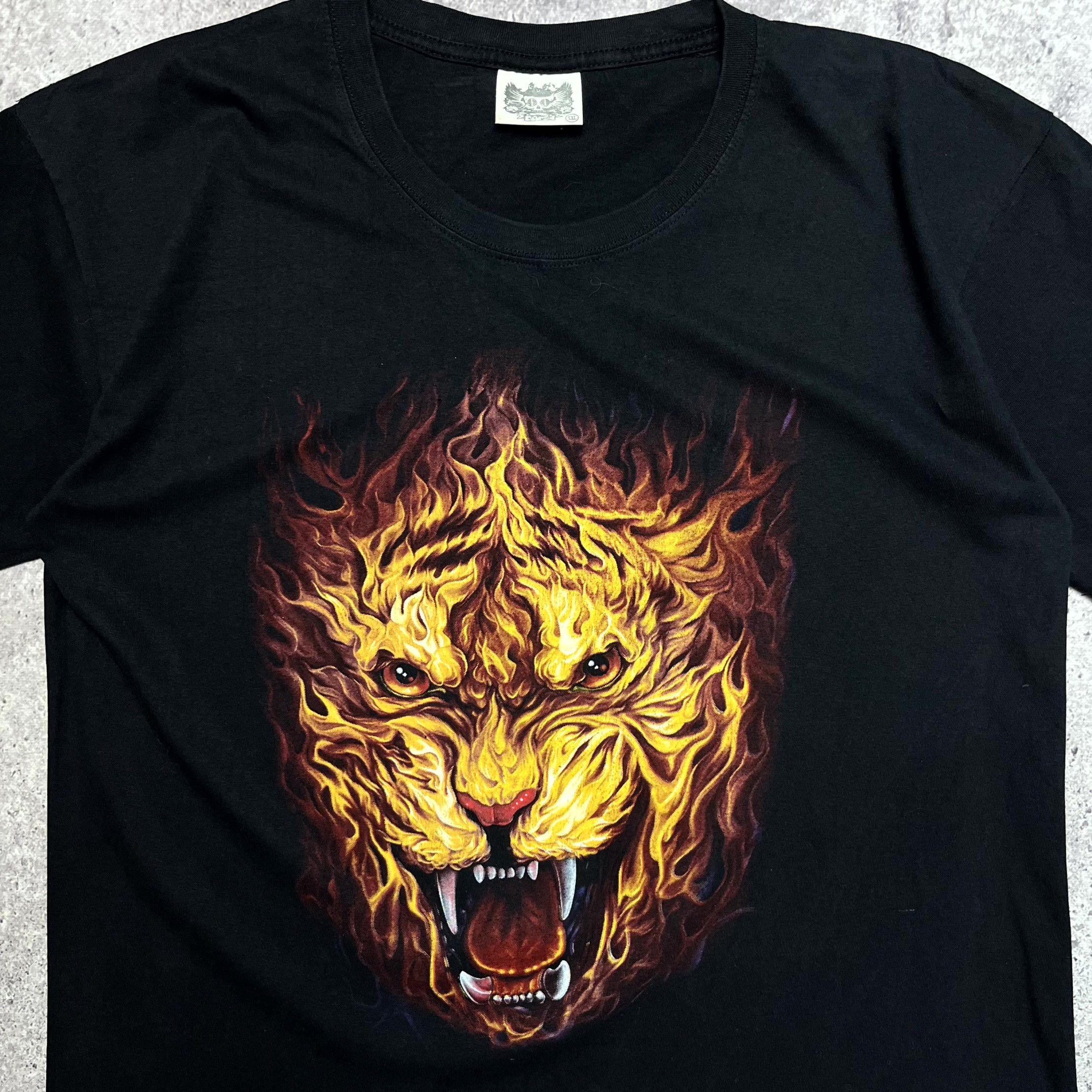 Other Vintage Fire Lion Graphic T‑Shirt Black Men’s Size 2XL Size US XXL / EU 58 / 5 - 4 Thumbnail
