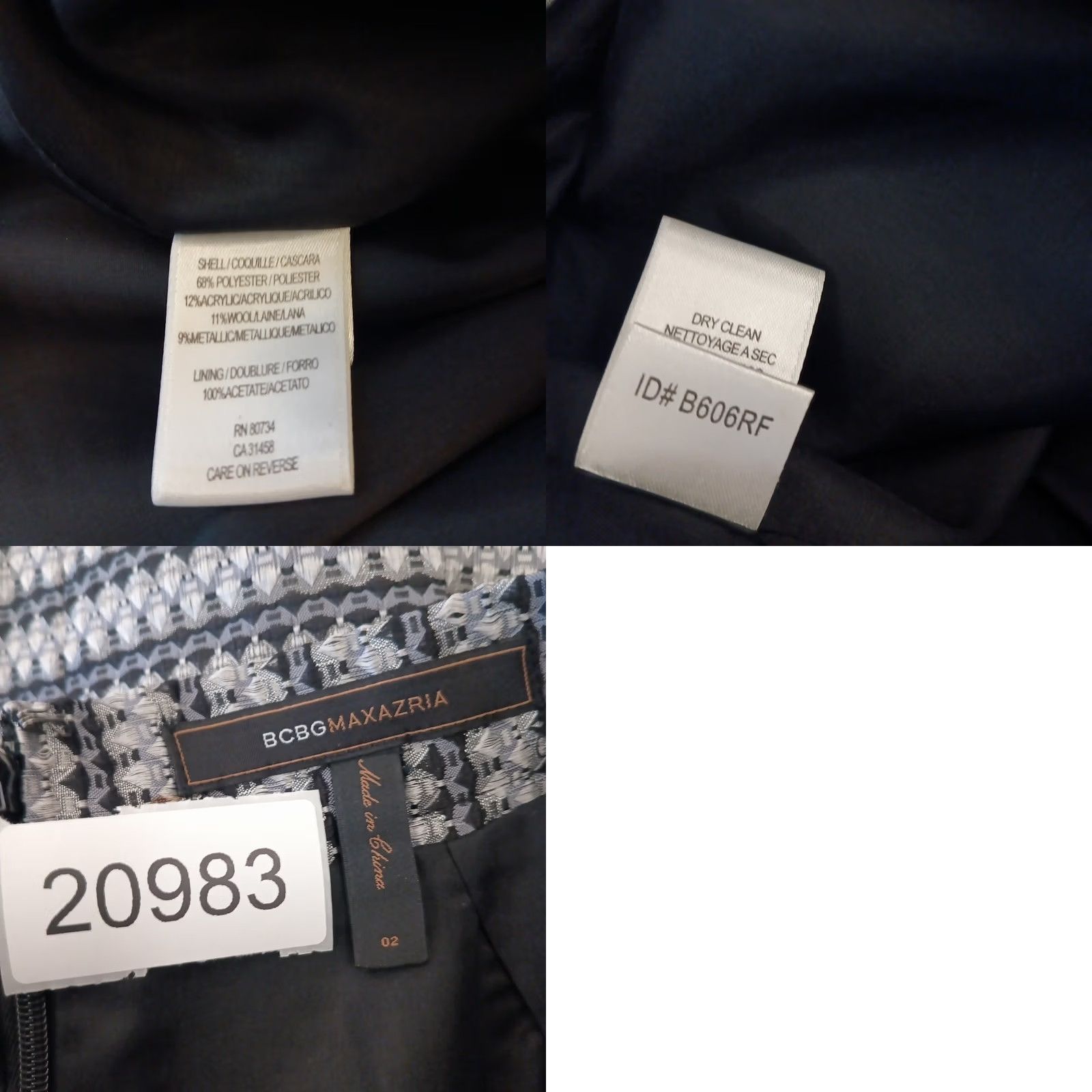Bcbgmaxazria BCBGMAXAZRIA Skirt Short A-Line Gray Lined Pleated Wool Polyester Acrylic Zip Pocket Womens Size 2 Size 26" / US 2 / IT 38 - 8 Thumbnail
