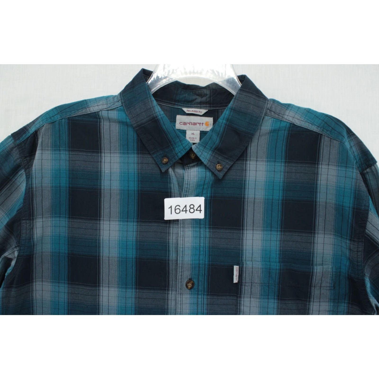 Carhartt Carhartt Button Down Shirt Men XL Blue Plaid Relaxed Fit Long Sleeve 102278 Size US XL / EU 56 / 4 - 7 Thumbnail