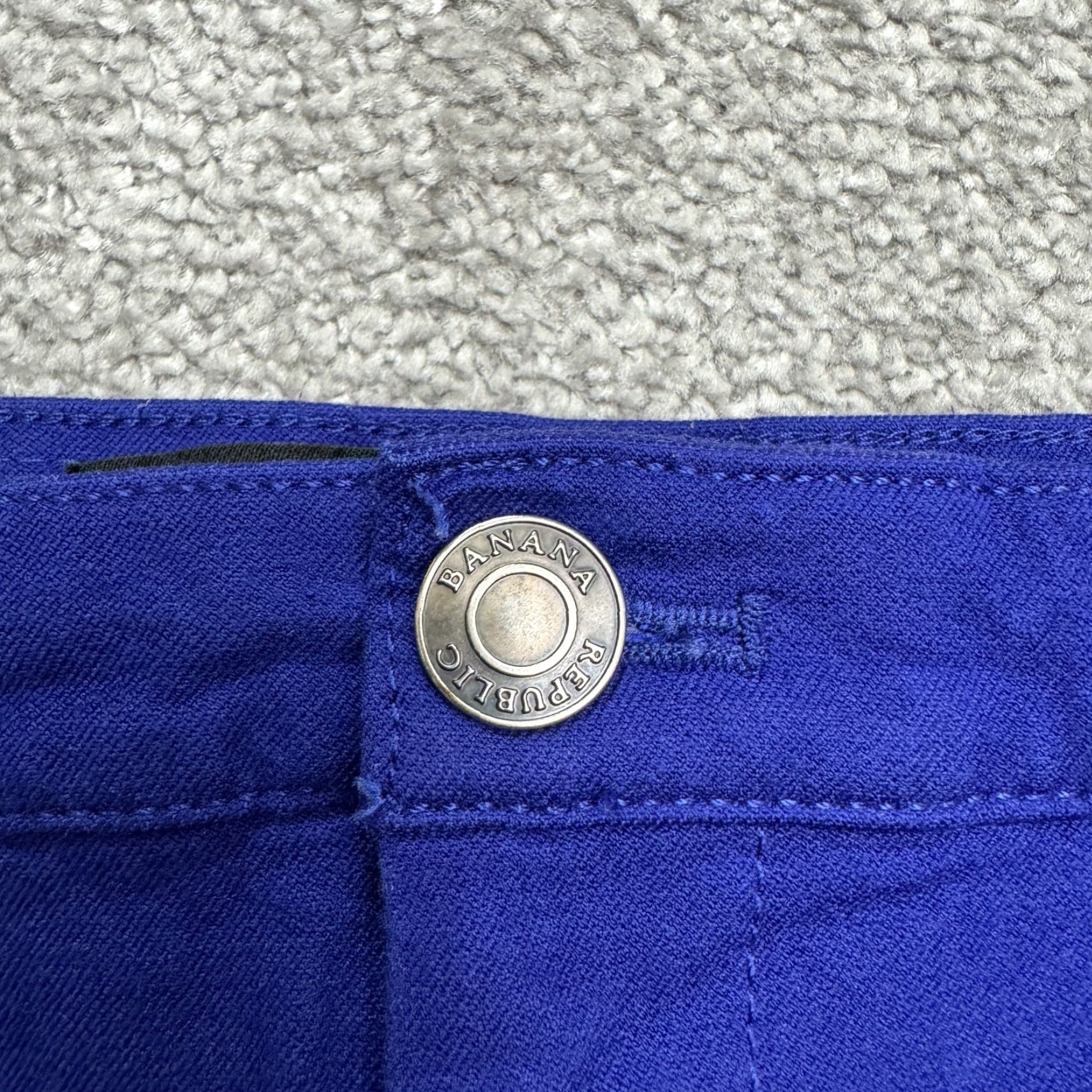 Eddie Bauer VINTAGE Eddie Bauer Banana Republic Sloan Crop Pants Women 8S Blue Tapered Fit Ankle Zip Casual Workwear Spring Summer Fall Winter Size 30" / US 8 / IT 44 - 3 Thumbnail