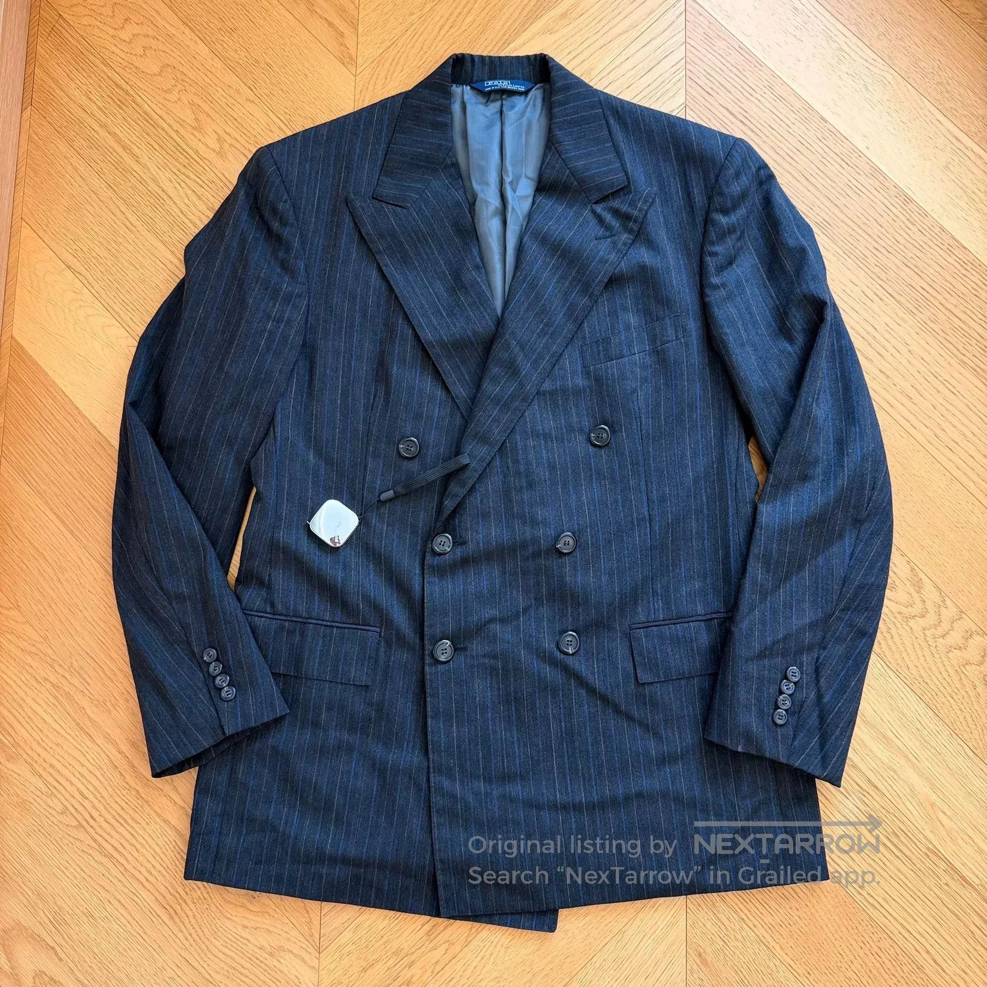 RLX Ralph Lauren Vintage Wool Striped Blazer Jacket. Size US L / EU 52-54 / 3 - 1 Thumbnail