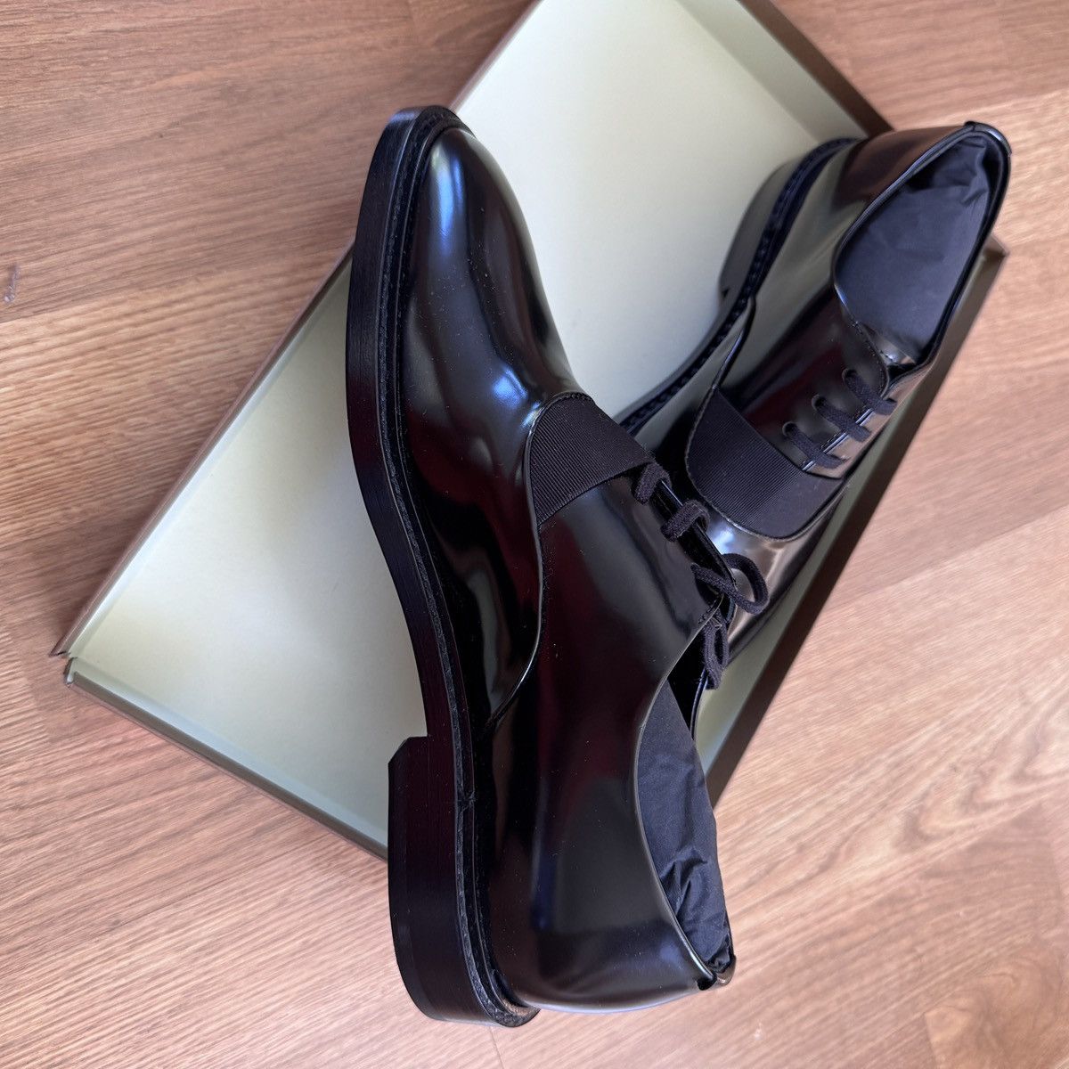 Burberry Burberry Streamdale leather lace-up shoes In Black Size 39.5 Size US 6.5 / EU 39-40 - 3 Thumbnail