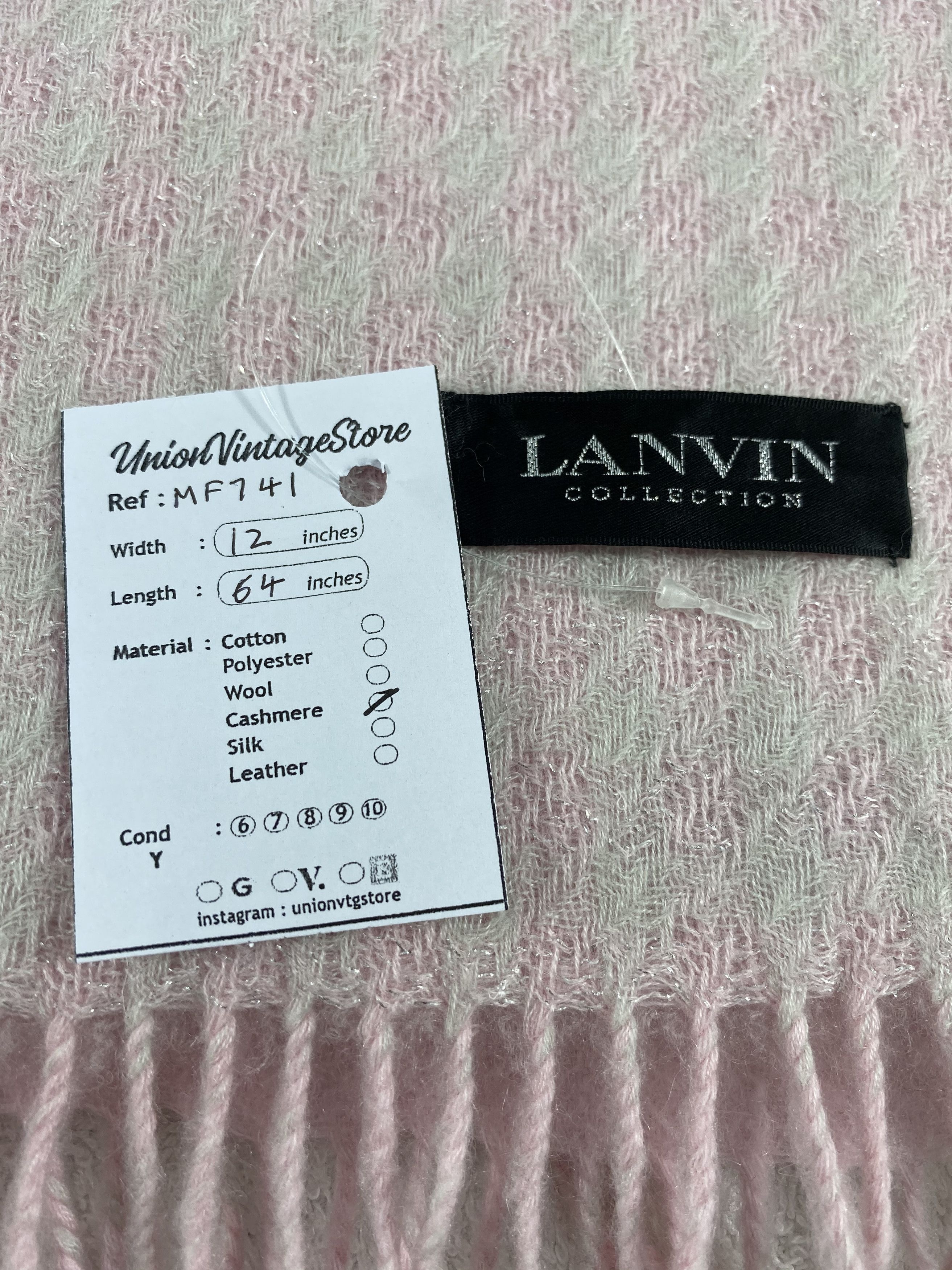 Lanvin Vintage Lanvin Scarf/Muffler/Neckwear MF741 Size ONE SIZE - 4 Thumbnail