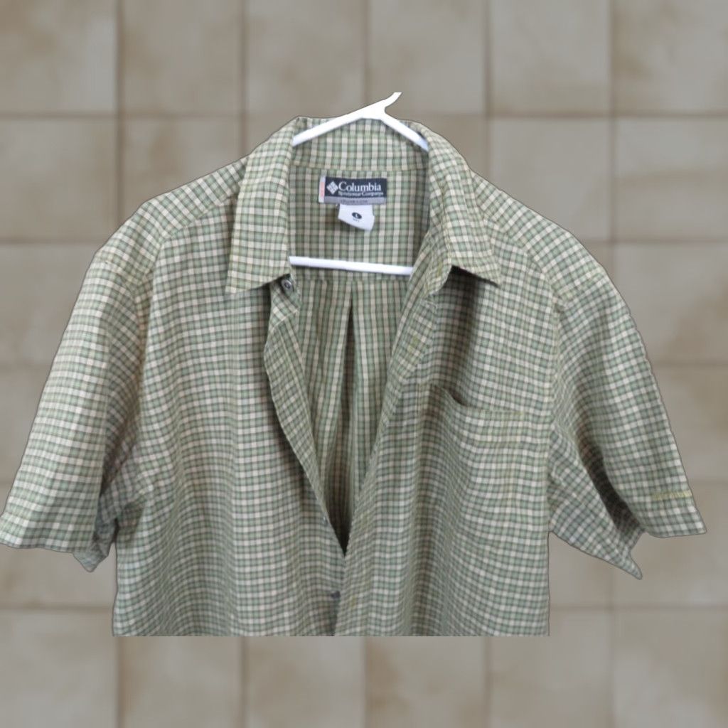 Colombo Columbia Button-Down Shirt L Sage Green Short Sleeve Men Regular Multicolor Button-Up Shirt, Short Sleeve, Classic Fit Size US L / EU 52-54 / 3 - 1 Thumbnail