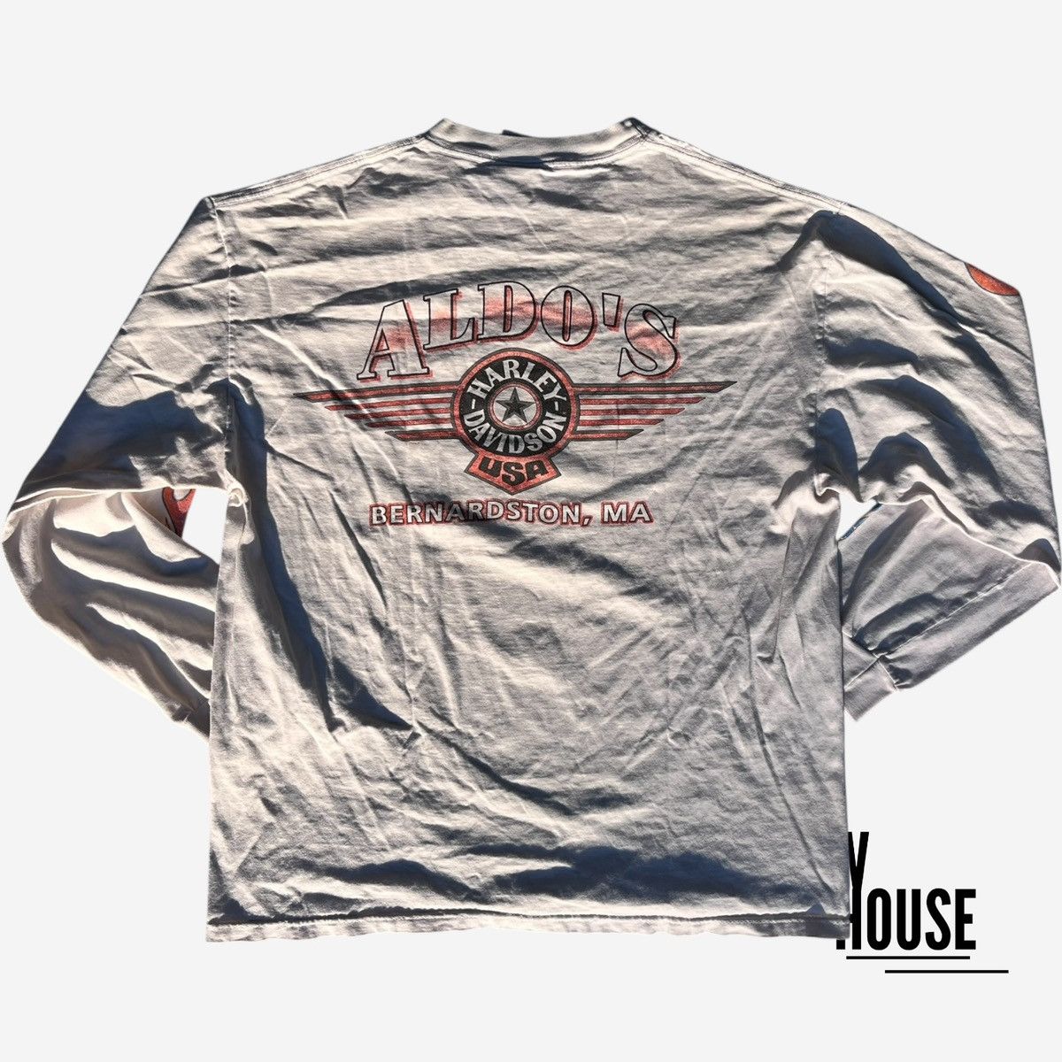 Harley Davidson Harley Davidson Vintage Aldo’s L/S Tee in White Size US L / EU 52-54 / 3 - 3 Thumbnail