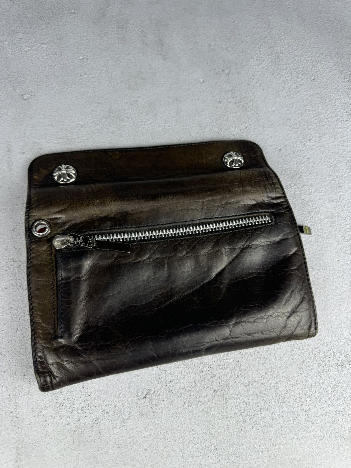 Chrome Hearts Chrome Hearts Wave Wallet Vintage Brown Plus Snap Size ONE SIZE - 3 Thumbnail