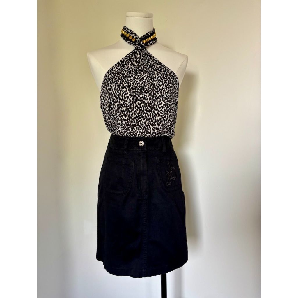 Cavalli Class Stretch Leopard Print Top by Class Cavalli – Size XL (fits M Size XL / US 12-14 / IT 48-50 - 2 Thumbnail
