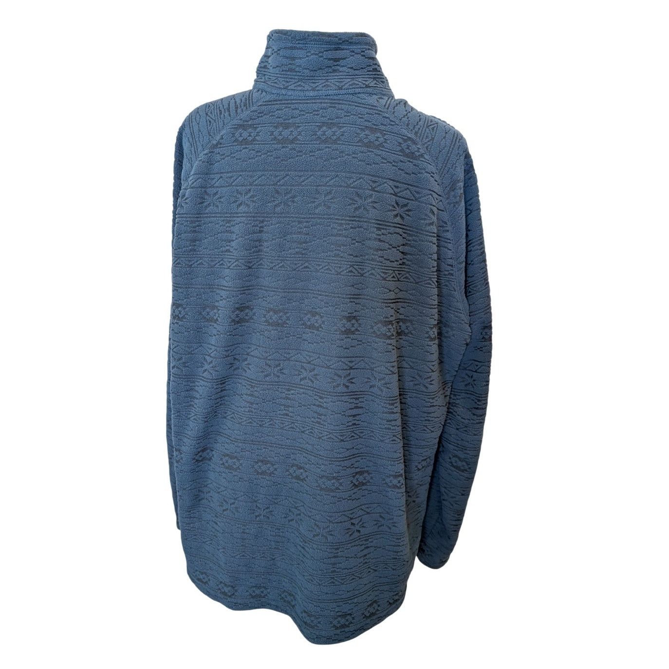 Eddie Bauer Eddie Bauer Women's Geometric Blue Quest Fleece Pullover 2XL Size XL / US 12-14 / IT 48-50 - 5 Thumbnail