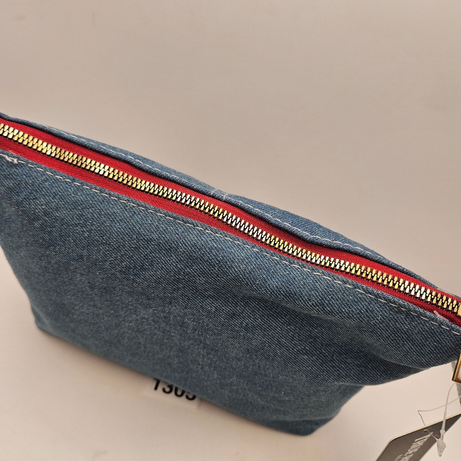 True Religion TRUE RELIGION TRAVEL COSMETICS MAKEUP BAG DENIM PURSE NWT Size ONE SIZE - 3 Thumbnail
