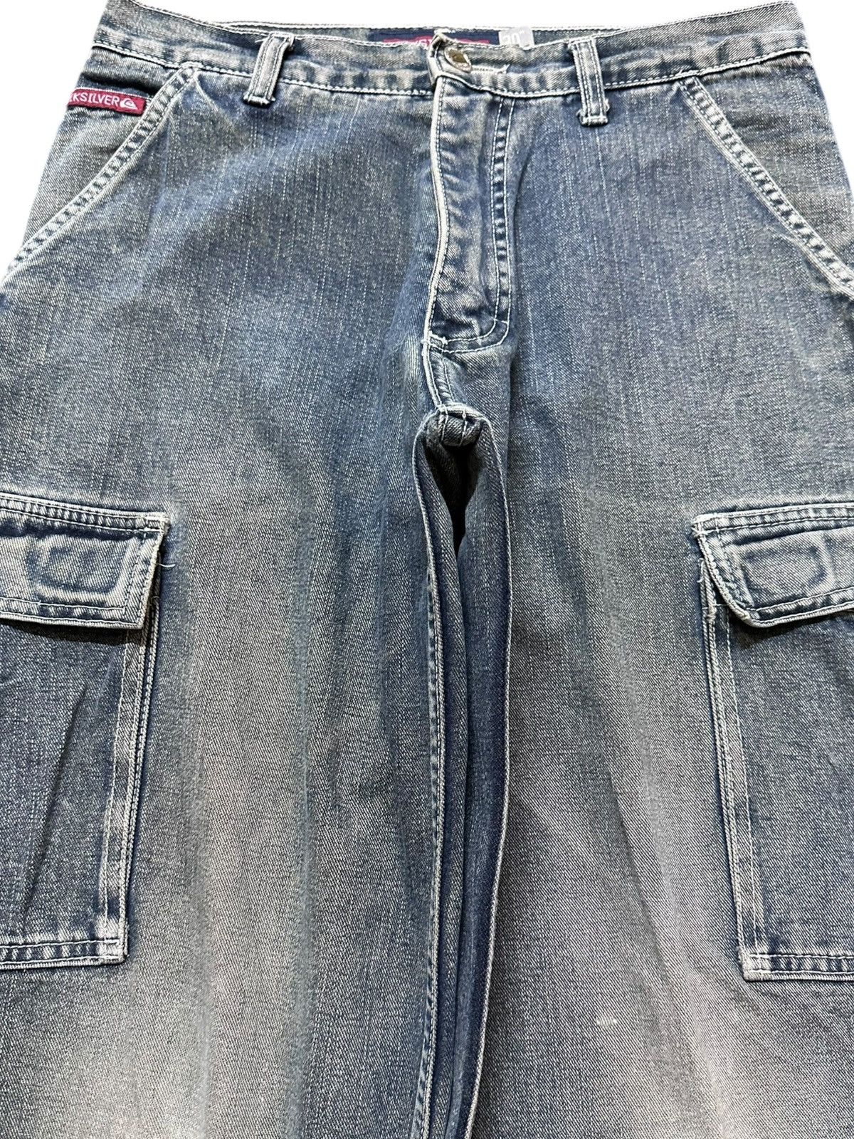 Quiksilver Vintage Quiksilver Carpentre Cargo Grunge Denim Size US 29 - 2 Thumbnail