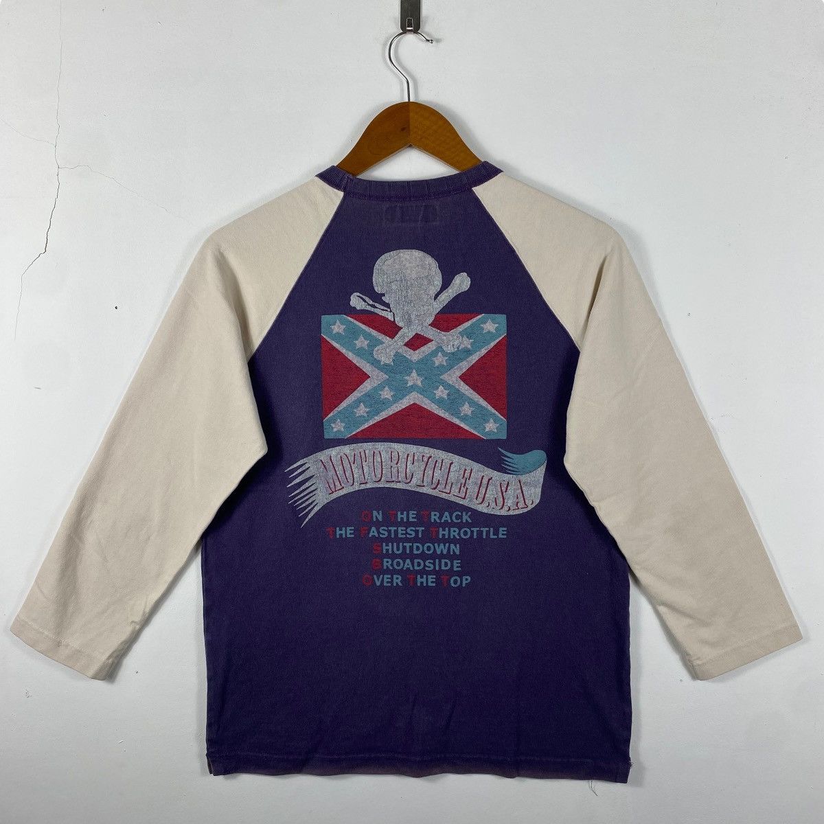 Japanese Brand × Vintage Vintage GROOVERS Cross-Coutry Run Motorcycle Rock Tee Shirt Size US M / EU 48-50 / 2 - 6 Thumbnail