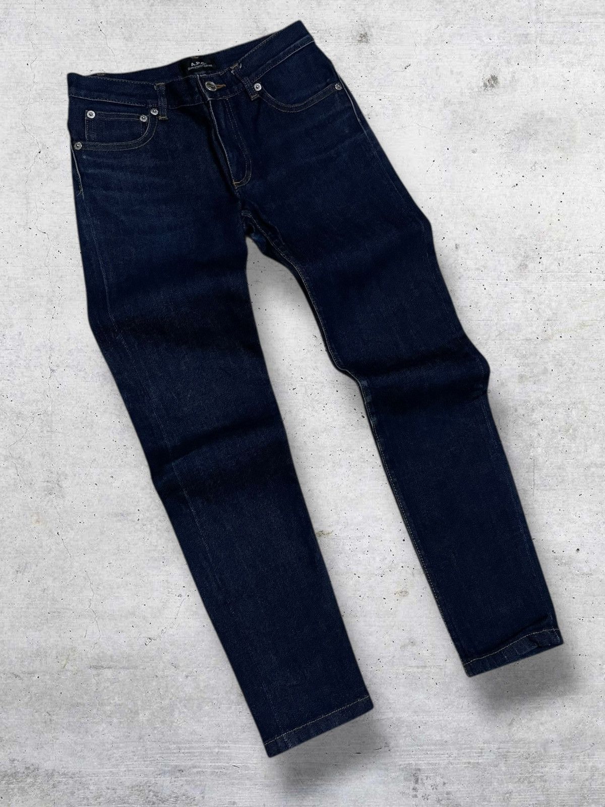 A.P.C. VINTAGE A.P.C DENIM ETROIT COURT SKINNY DARK BLUE STREETWEAR Size US 26 / EU 42 - 2 Thumbnail