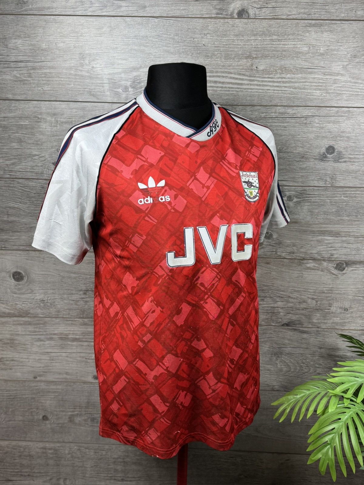 Japanese Brand Arsenal Adidas JVC Vintage Jersey Shirt Mens 1990 1991 1992 Size US L / EU 52-54 / 3 - 3 Thumbnail