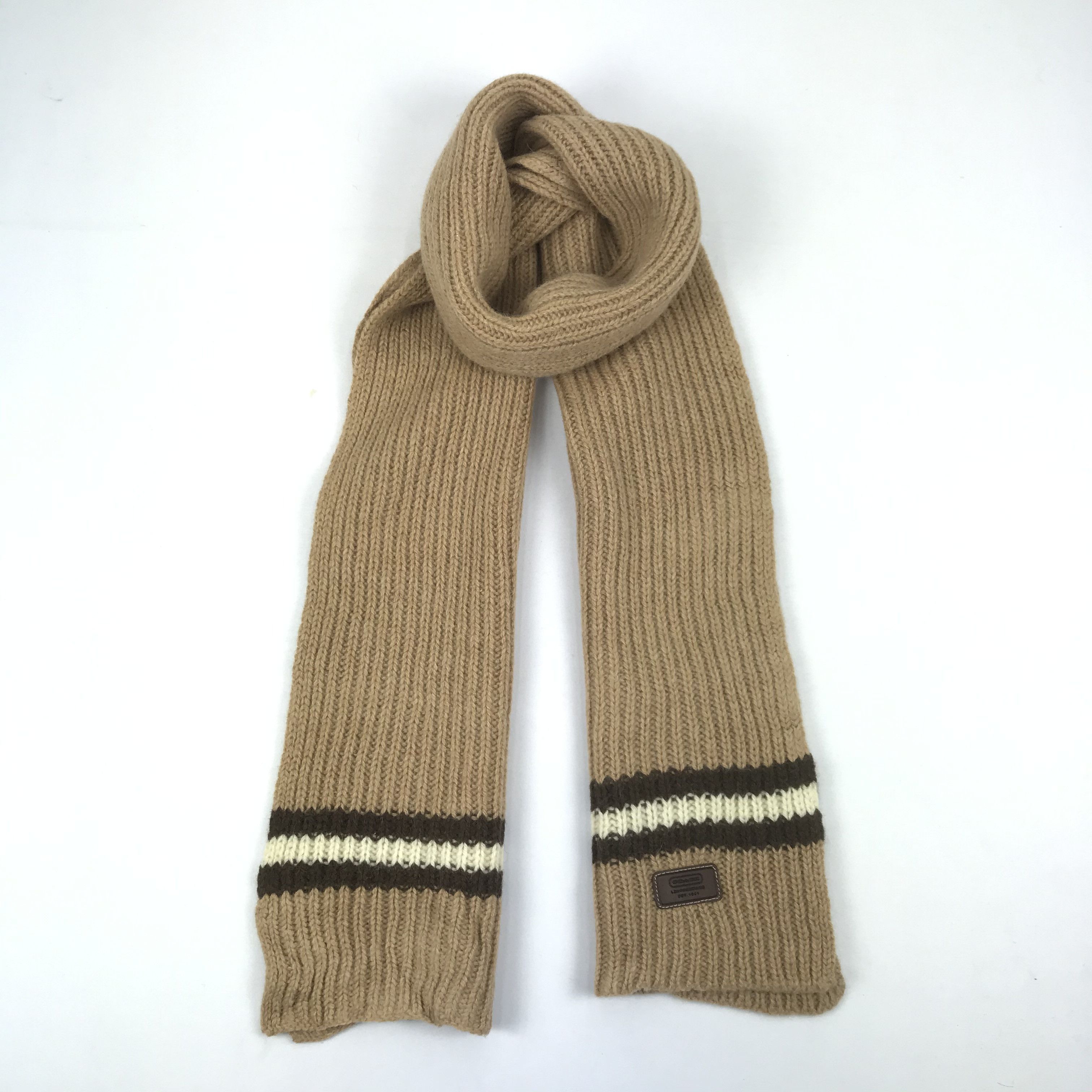 Coach Vintage Coach Scarf Muffler Knitted Wool Ribbed Knit Scarves Size ONE SIZE - 1 Thumbnail