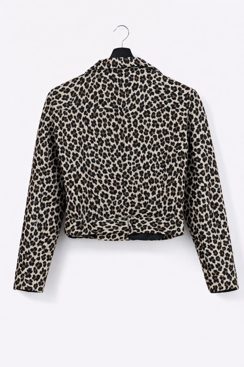 Vintage Just Jeans Leopard Print Cropped Biker Jacket Statement Size M / US 6-8 / IT 42-44 - 2 Thumbnail