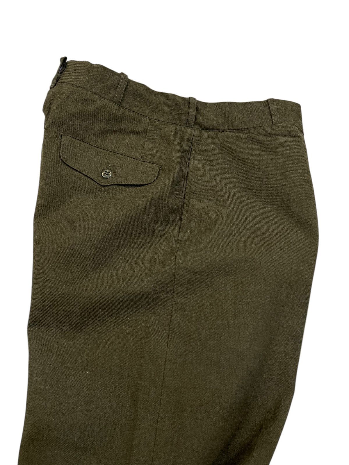 Vintage Vintage 60’ trousers mens wool serge green Size US 29 - 6 Thumbnail