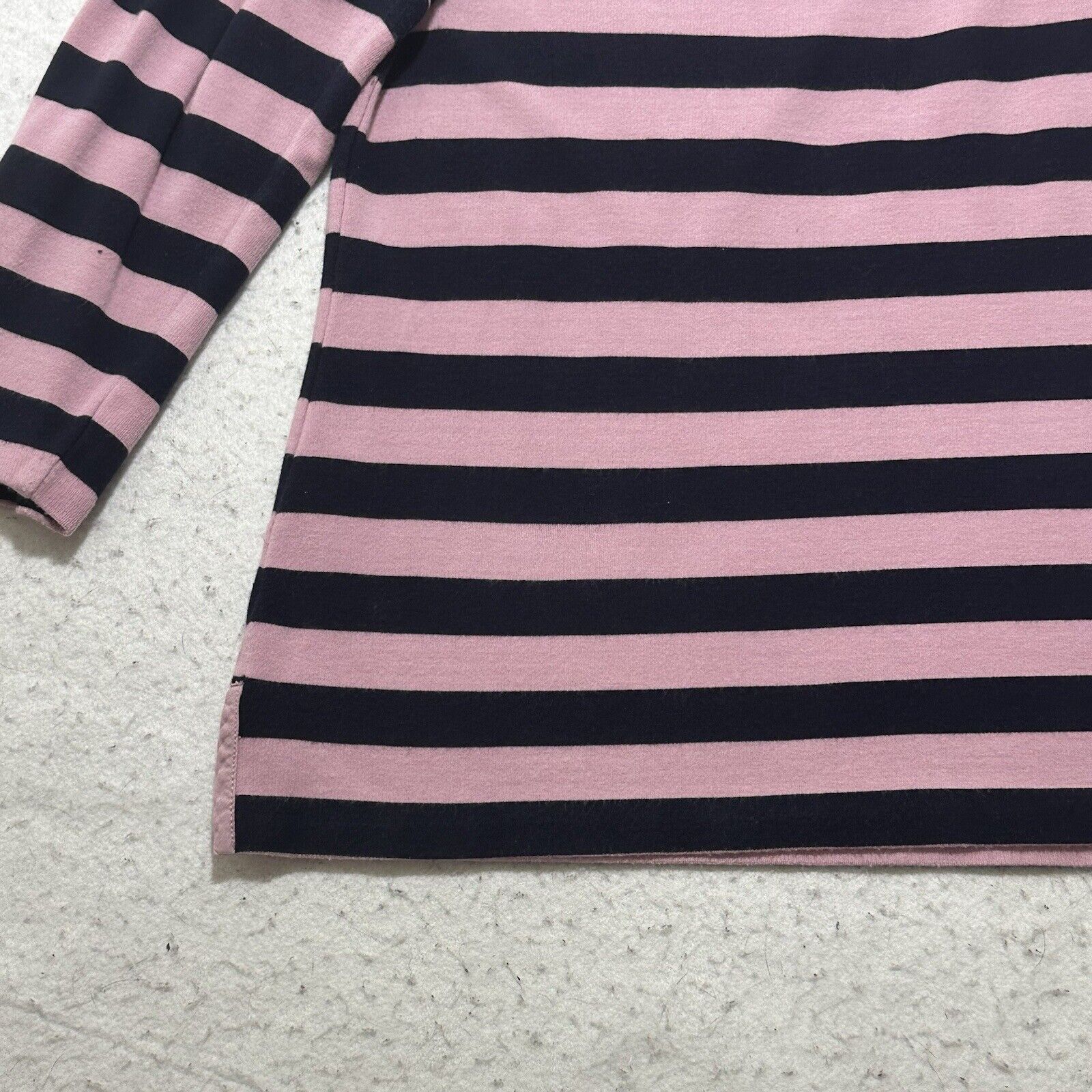 Other Talbots Medium Boat Neck Pink Blue Stripe Sweater Zipper Size M / US 6-8 / IT 42-44 - 15 Thumbnail