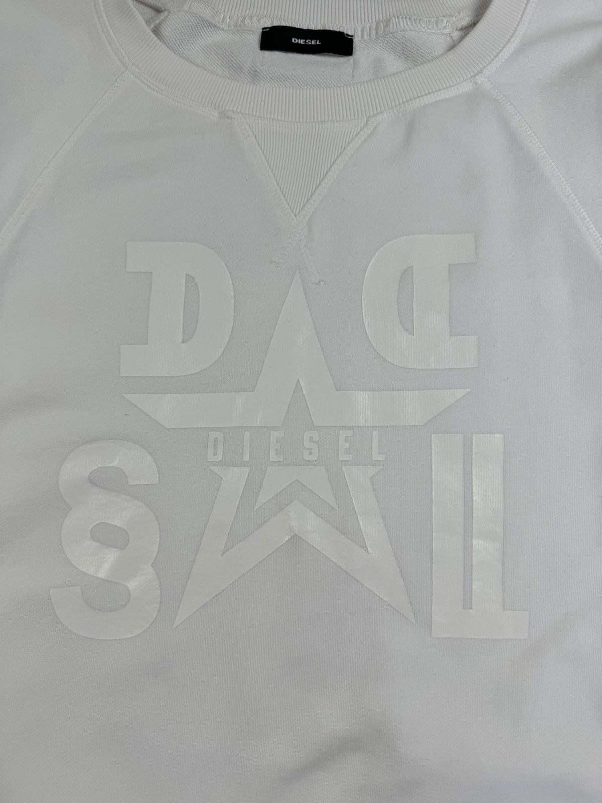 Diesel Diesel Vintage Y2K Relaxed Baggy White Big Logo Sweatshirt Size US XL / EU 56 / 4 - 7 Thumbnail