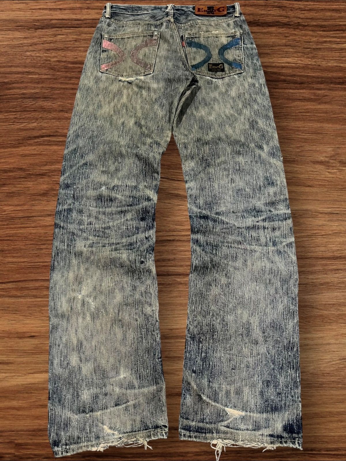 Kapital Vintage 18oz Eight G Union Made Selvedge Distressed Jeans Size US 30 / EU 46 - 2 Thumbnail