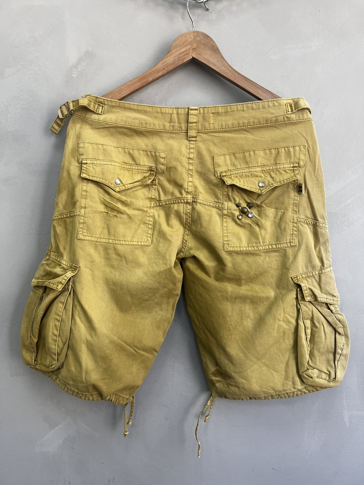 JNCO × Vintage Wide Y2K Junyawatanabe style Shorts Embroidered Flames Size US 34 / EU 50 - 8 Thumbnail