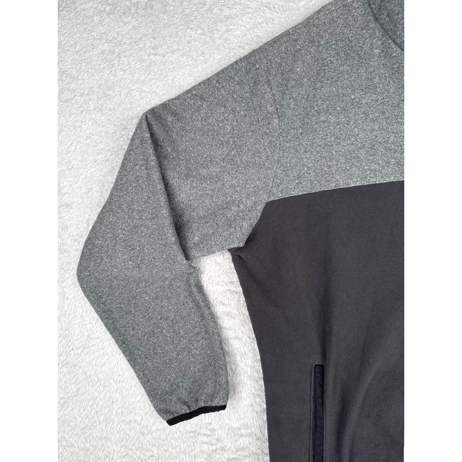 Black Halo Columbia Fleece Pullover Mens XL Gray Black Colorblock Pockets Mock Neck Half Snap XM0671 Sweatshirt Outdoor Winter Size US XL / EU 56 / 4 - 3 Thumbnail