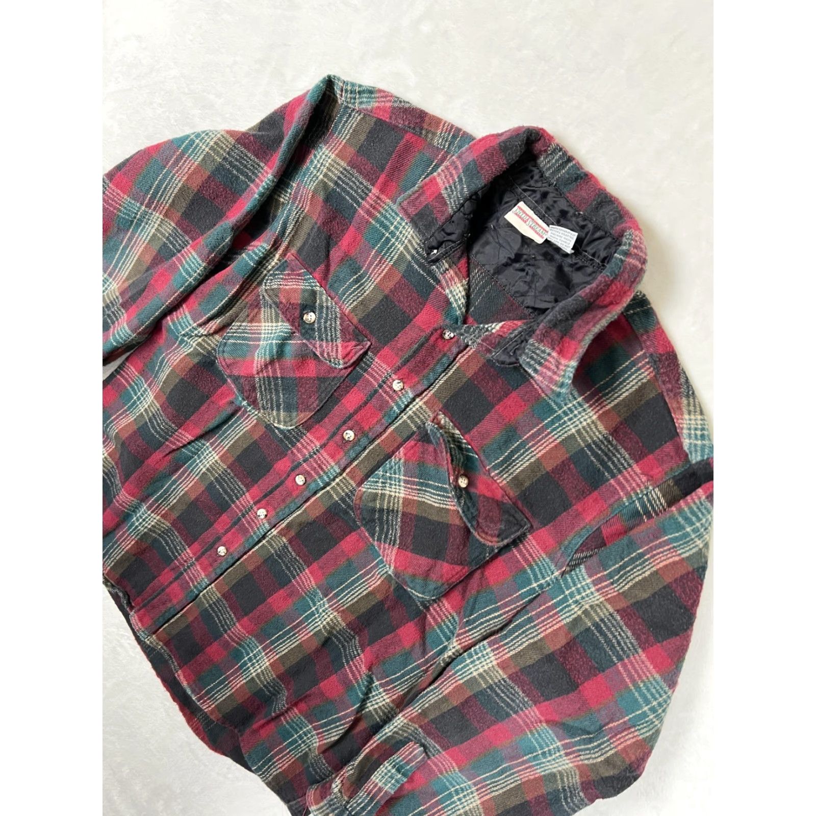Vintage VINTAGE Field & Stream Shirt Mens XL Red Plaid Flannel Lined Long Sleeve Button Up Size US XL / EU 56 / 4 - 2 Thumbnail