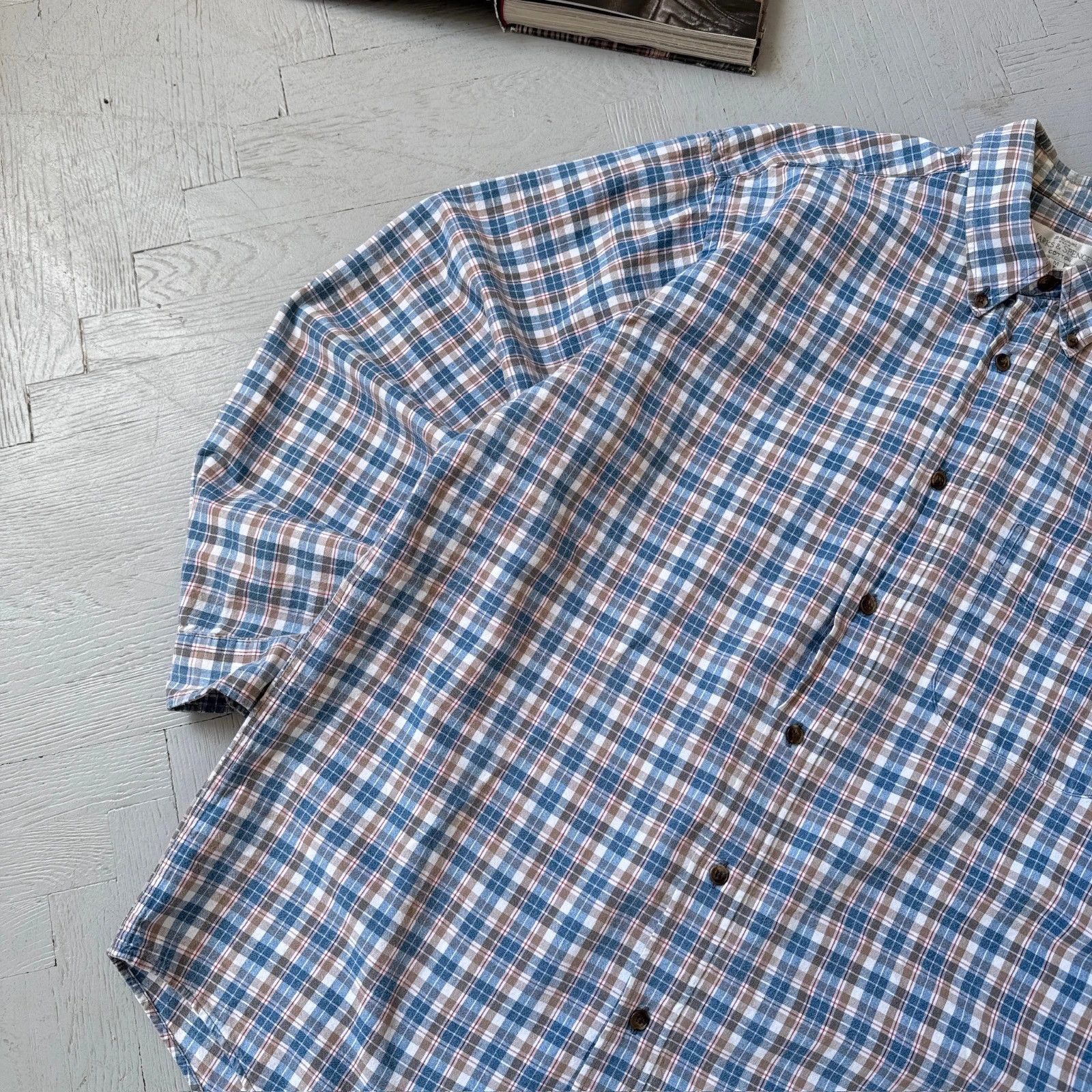 Vintage Vintage St Michael Preppy Button Up Cotton Oxford Shirt Size US M / EU 48-50 / 2 - 2 Thumbnail