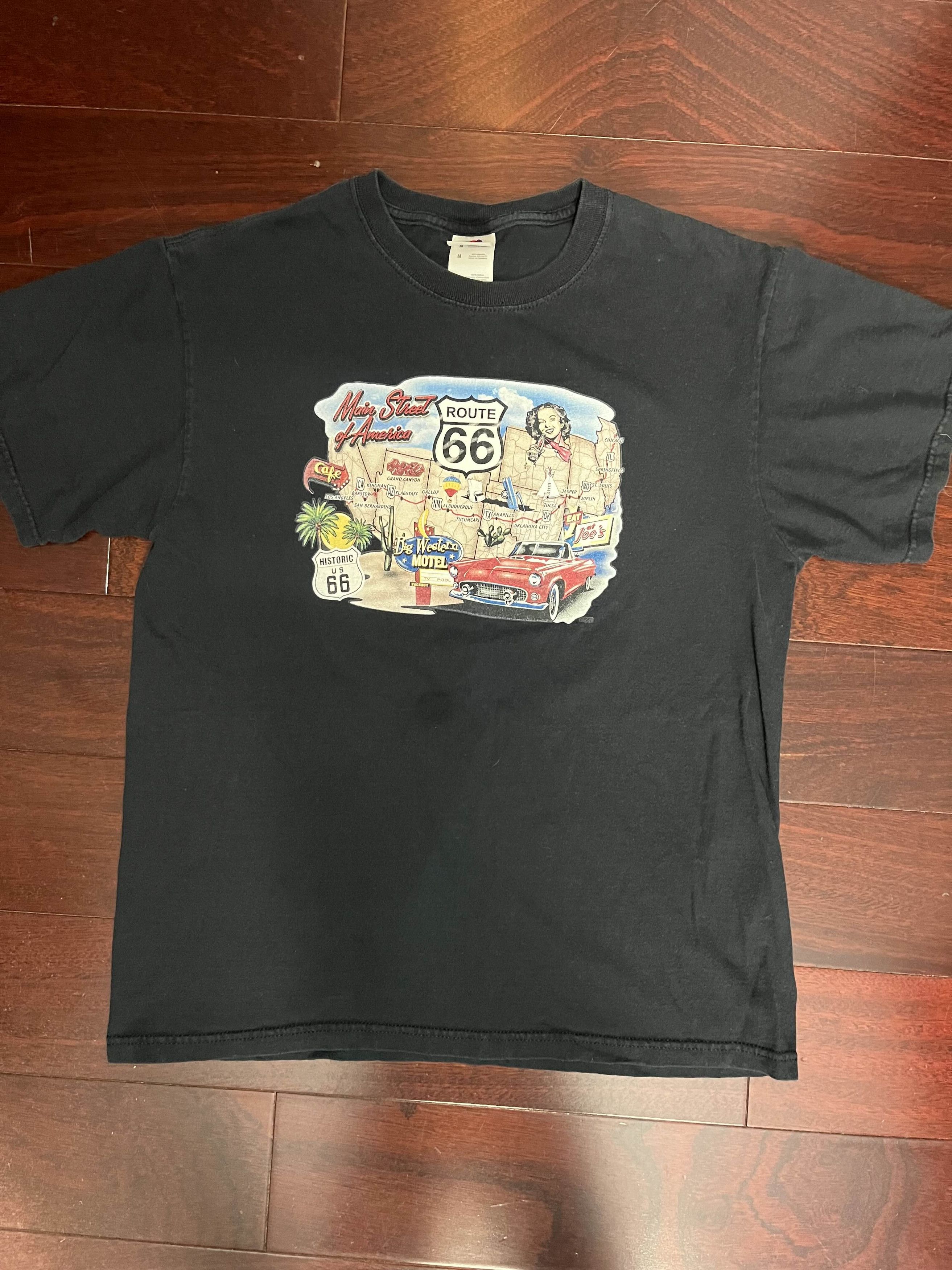 Fruit Of The Loom × Route 66 × Vintage Y2K Route 66 "Main Street of America" Shirt Size US M / EU 48-50 / 2 - 3 Thumbnail