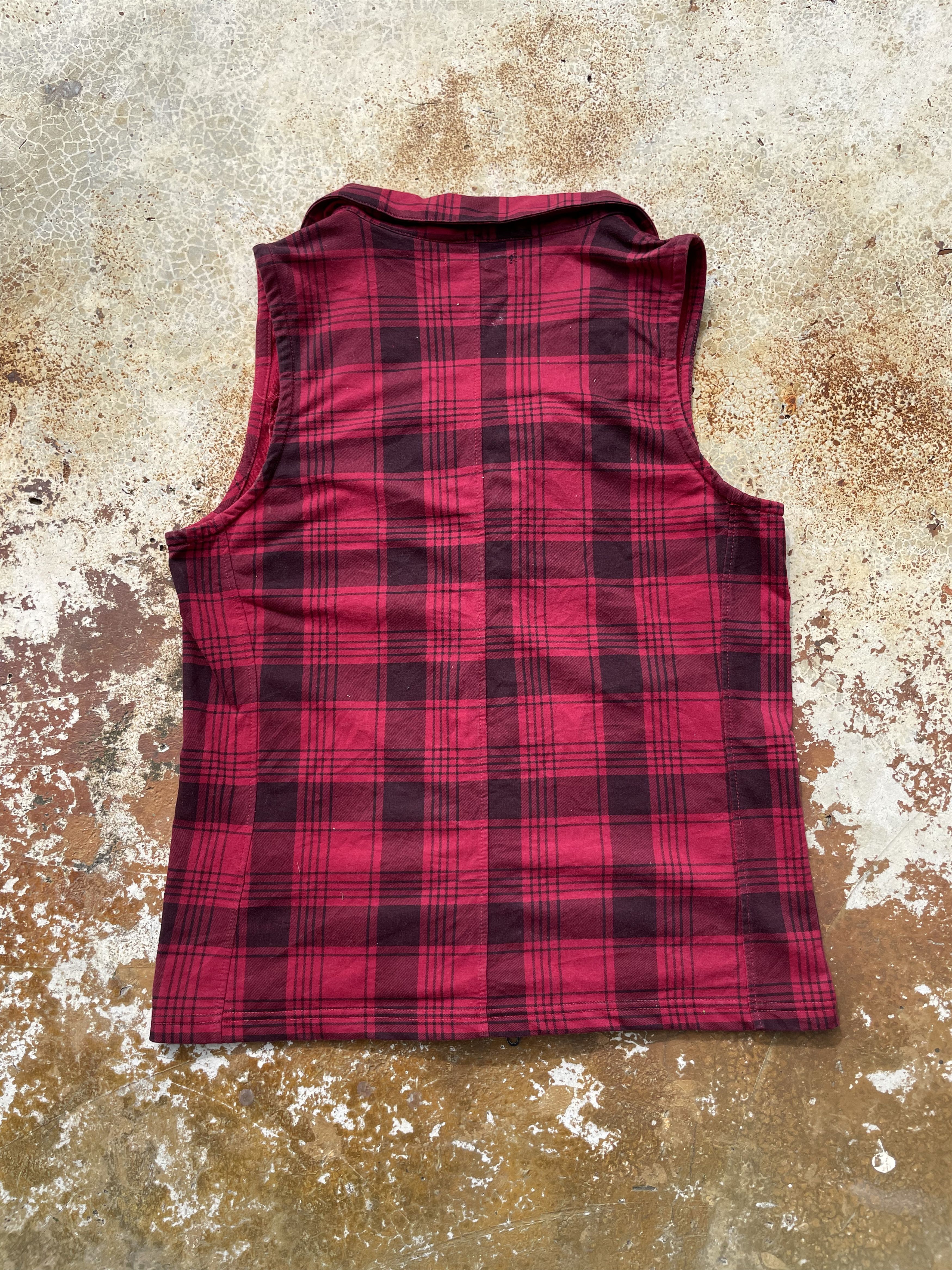 If Six Was Nine Repezeen Plaid Asymmetrical Sleeveless Jacket / Vest Size US L / EU 52-54 / 3 - 2 Thumbnail