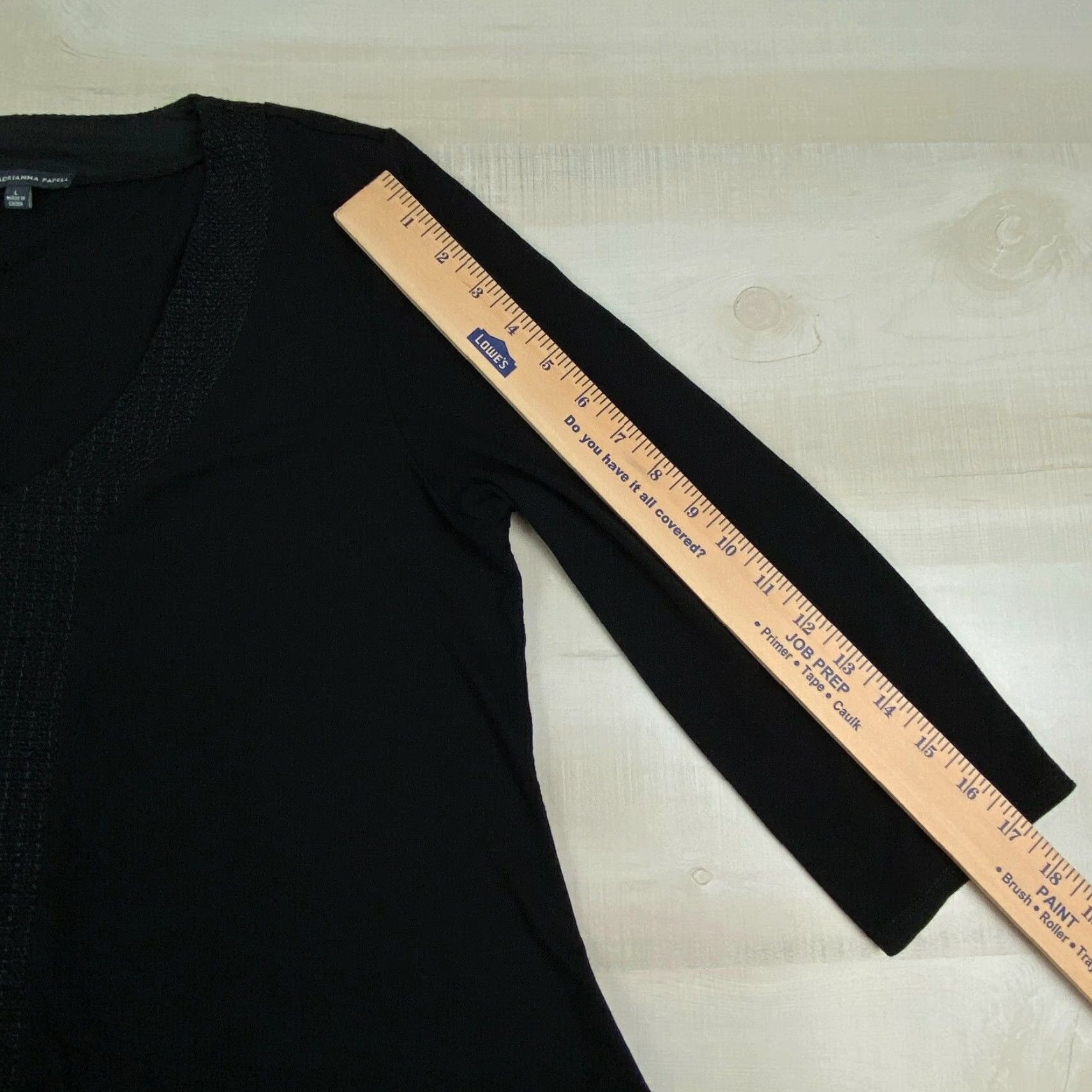 Adrianna Papell Adrianna Papell Womens Black 3/4 Sleeve Blouse Top Large Size L / US 10 / IT 46 - 6 Thumbnail