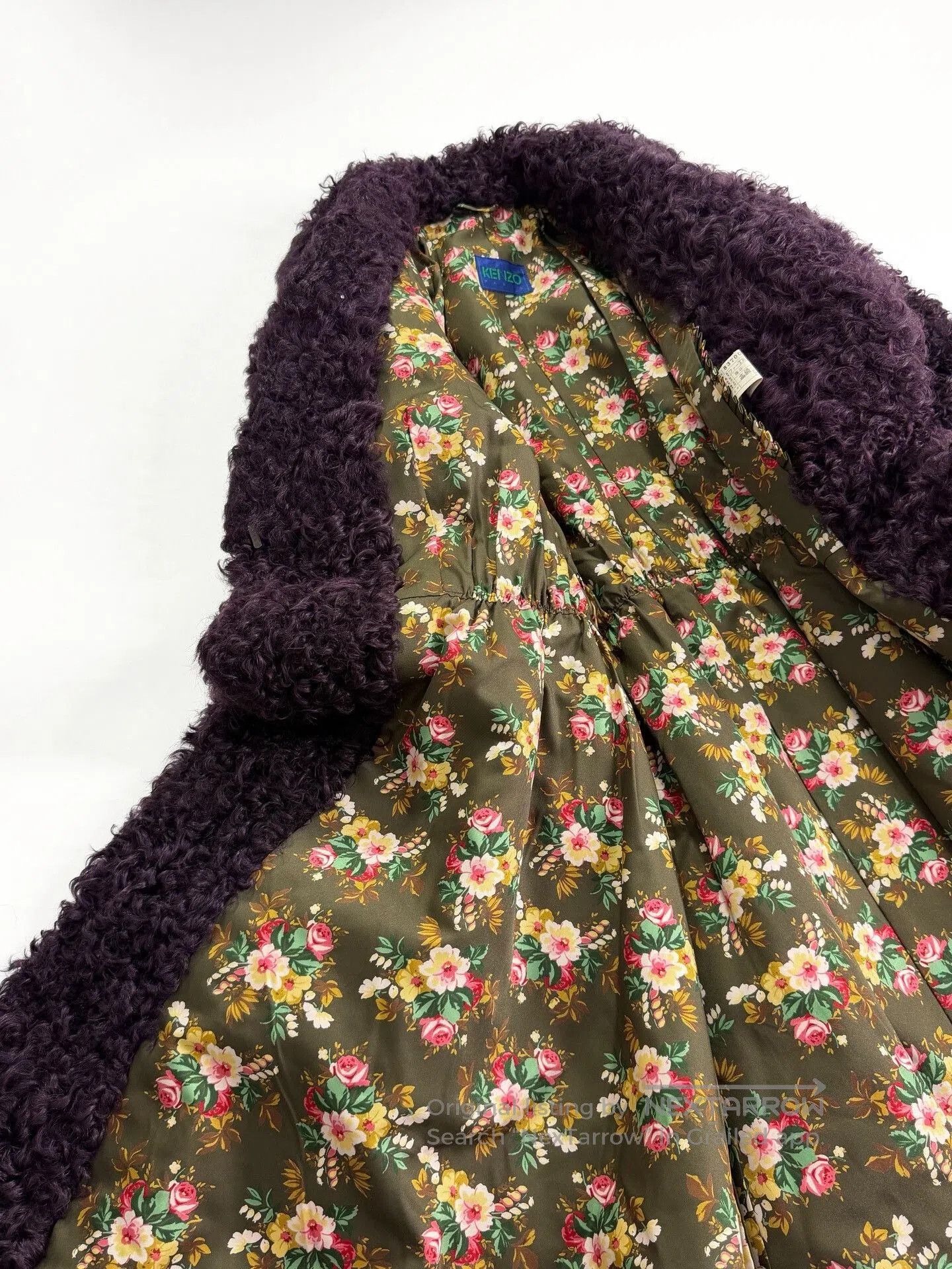 Kenzo dark purple floral fur coat. Size M / US 6-8 / IT 42-44 - 6 Thumbnail