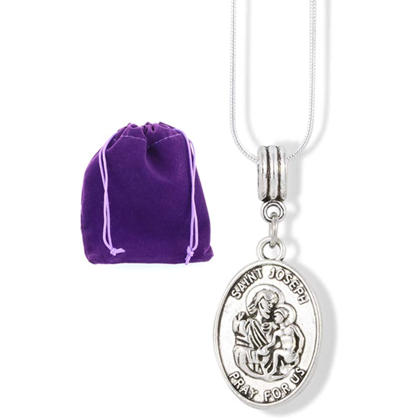& Other Stories Saint Joseph Pray for Us Charm Snake Chain Necklace Size ONE SIZE - 1 Thumbnail