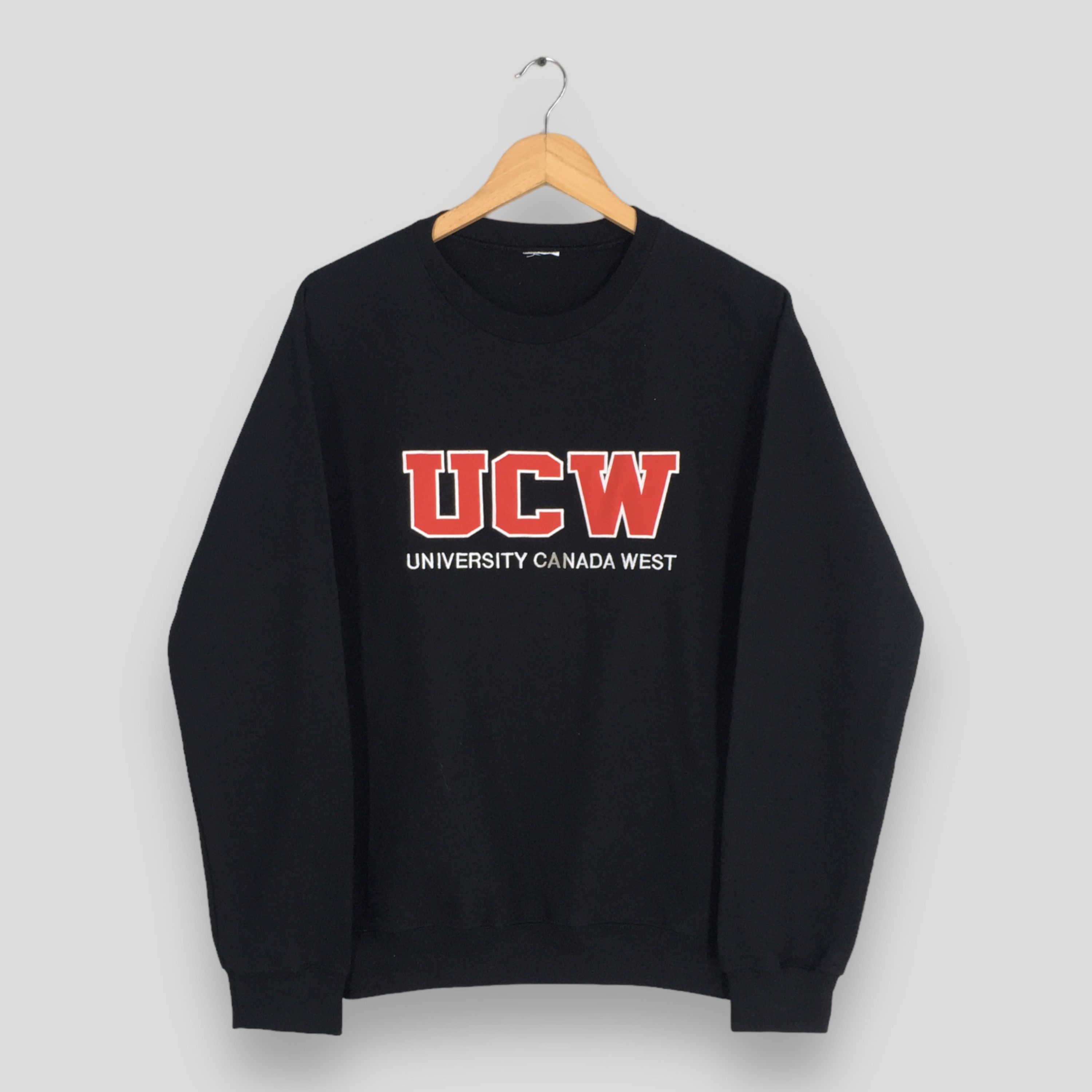 NCAA × Vintage Vintage 90s University of Canada West Black Sweatshirt S Size US S / EU 44-46 / 1 - 1 Thumbnail