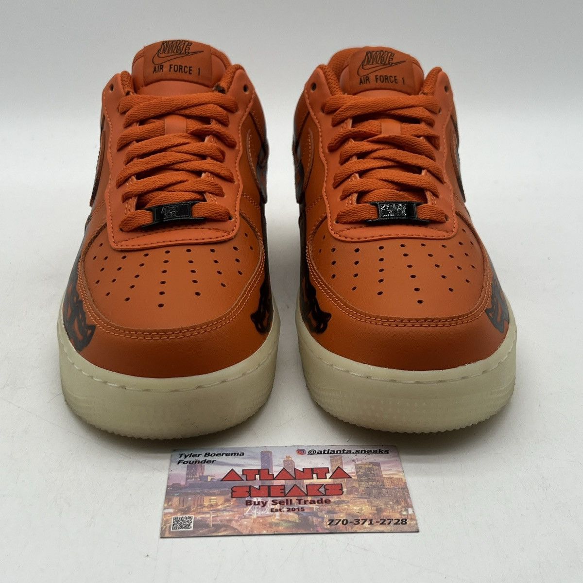 Nike Air Force 1 low Orange skeleton Size US 8 / EU 41 - 2 Thumbnail
