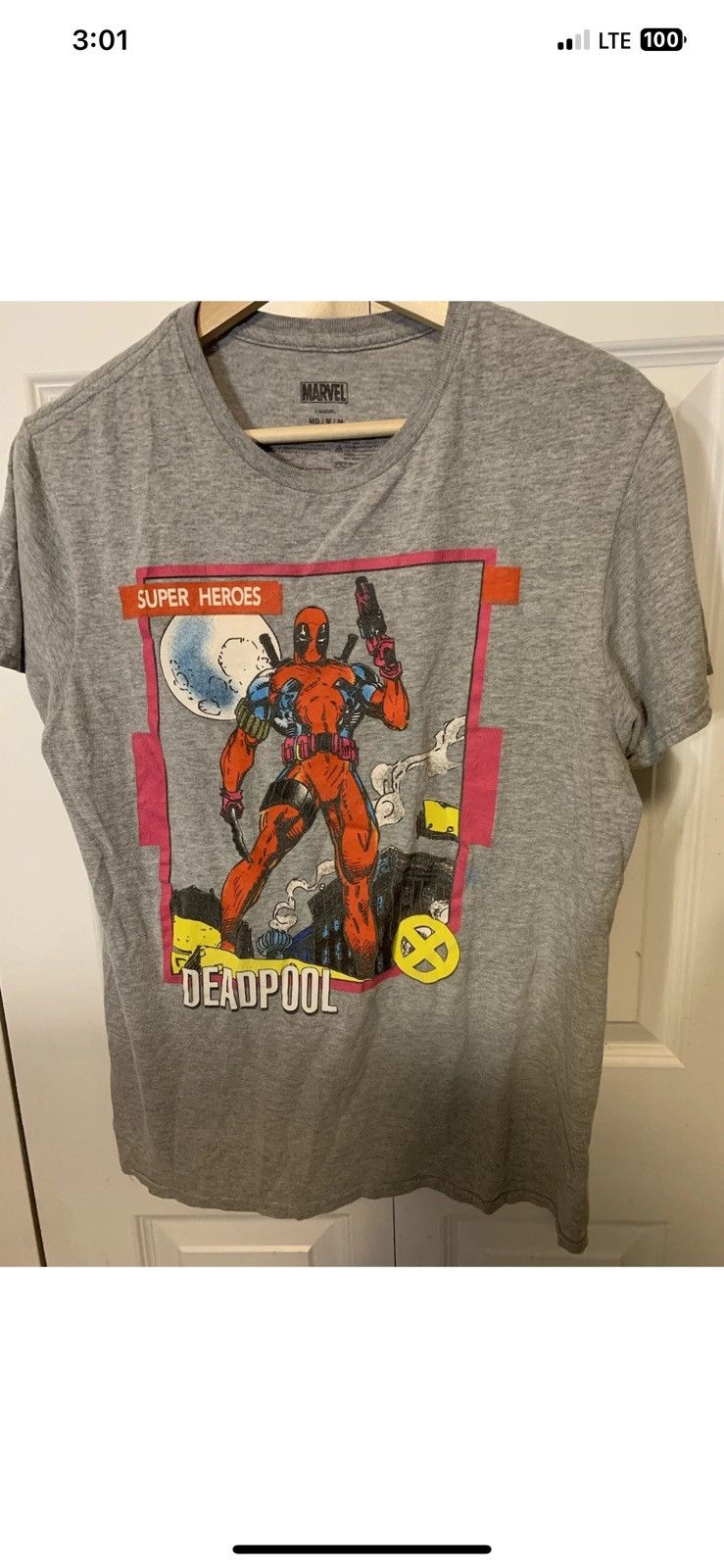 Marvel Comics Marvel deadpool mens sz M gray cerebro scan t shirt Size US M / EU 48-50 / 2 - 4 Thumbnail