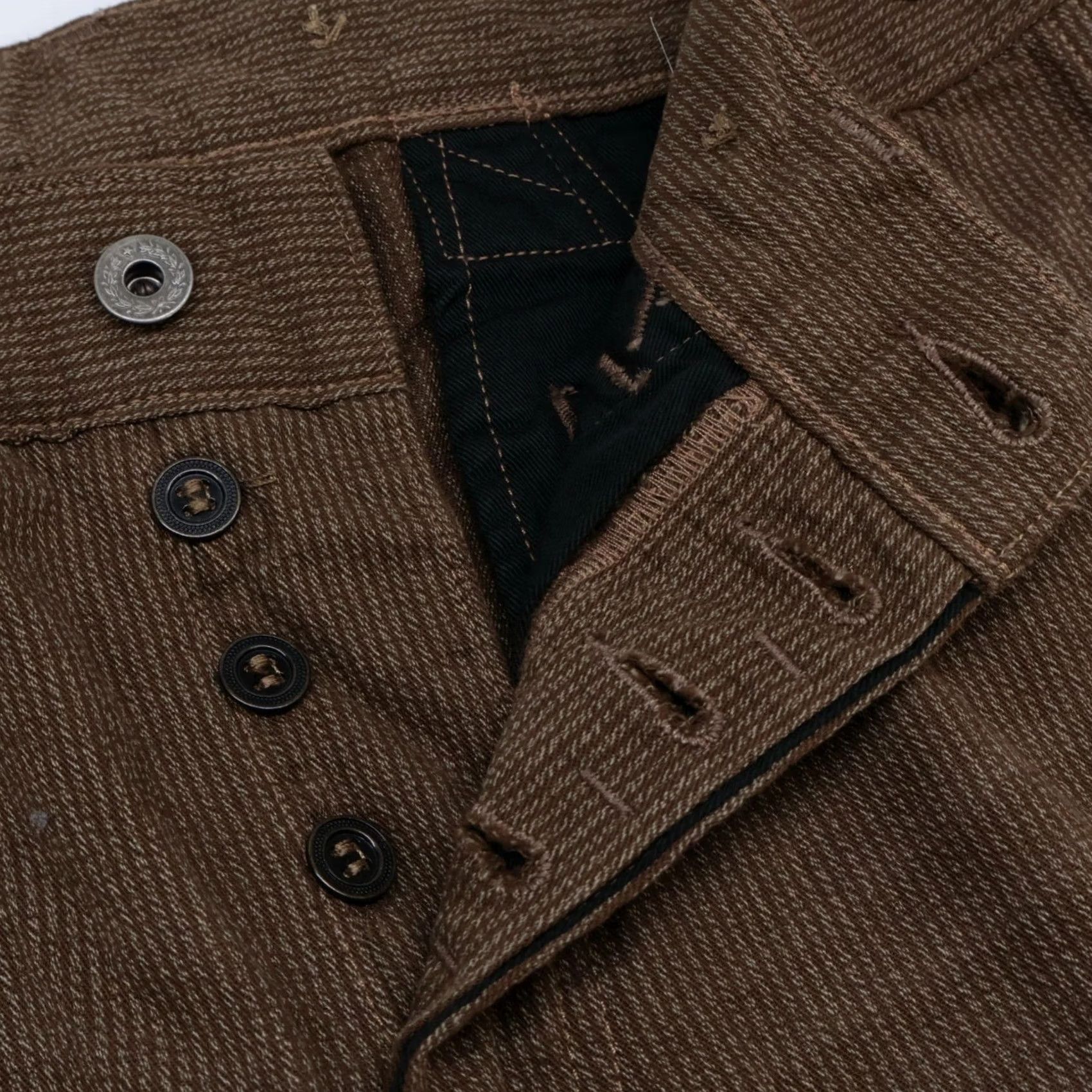 Ralph Lauren RRL Ralph Lauren Khaki Striped Cotton-twill Pants Size 29/30 Straight Men's Size US 29 - 3 Thumbnail