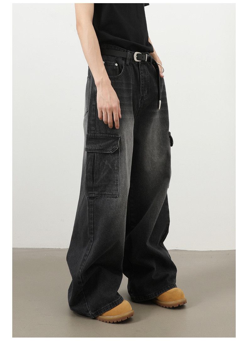 Jean American washed vintage workwear casual straight jeans Size US 32 / EU 48 - 5 Thumbnail