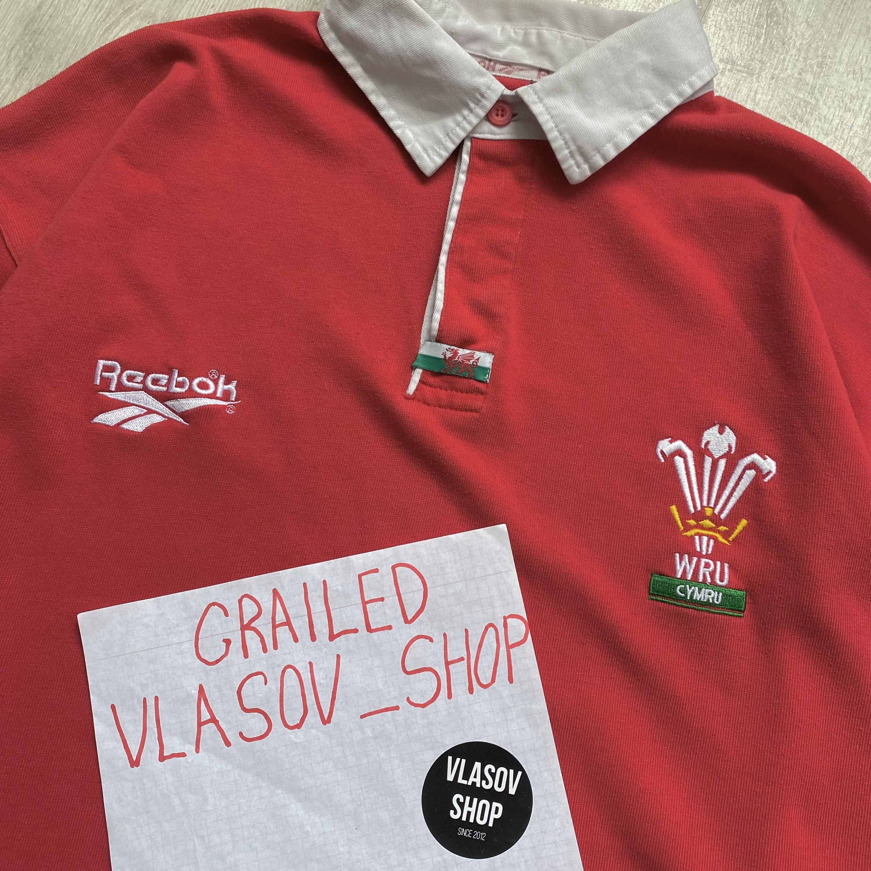 Reebok 🏈Vintage 90s Wales Rugby Union Cymru Reebok long sleeve Size US XXL / EU 58 / 5 - 5 Thumbnail