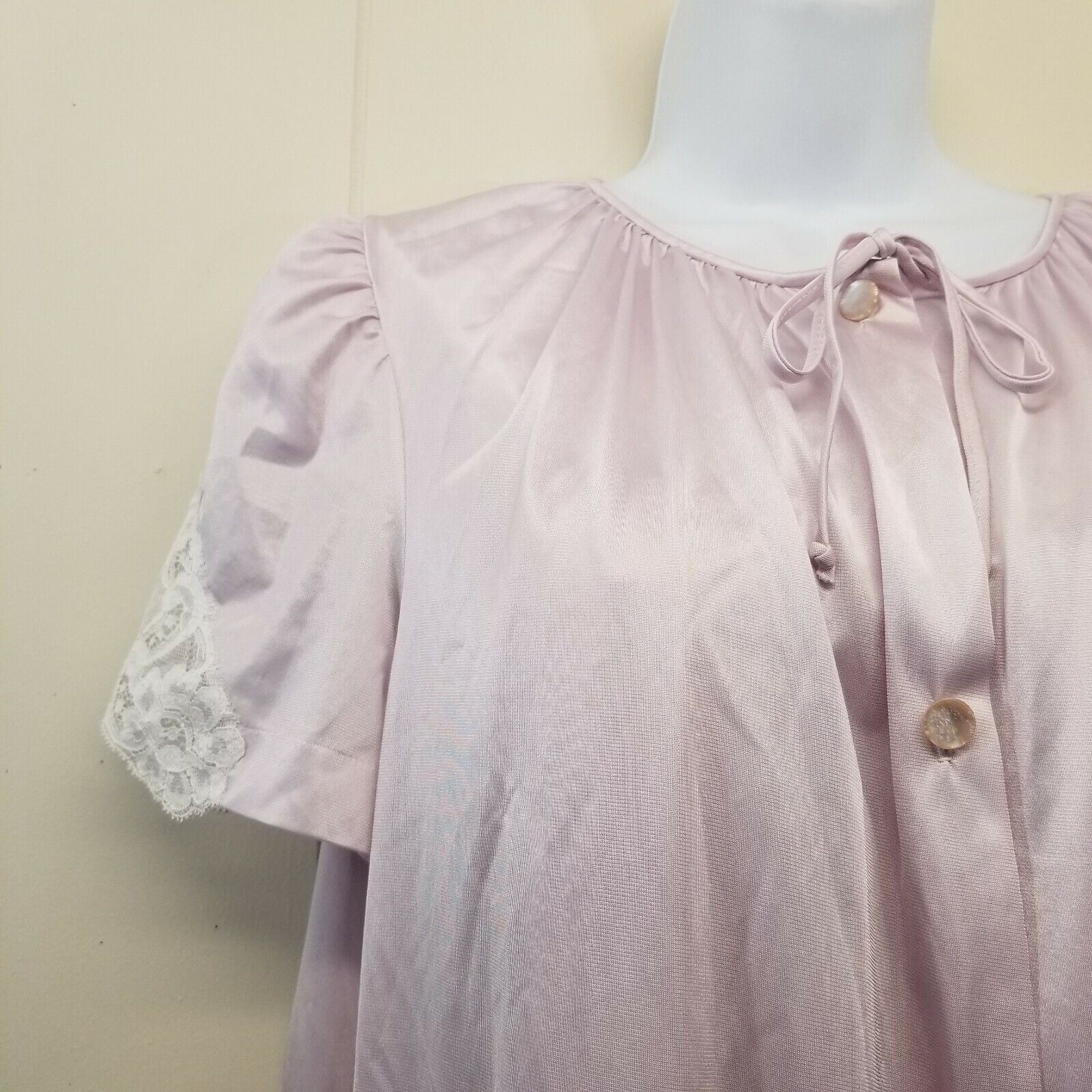 Vintage Lorraine SMALL USA Light Purple Night Gown Robe Sheer 2 Pc Size S / US 4 / IT 40 - 7 Thumbnail