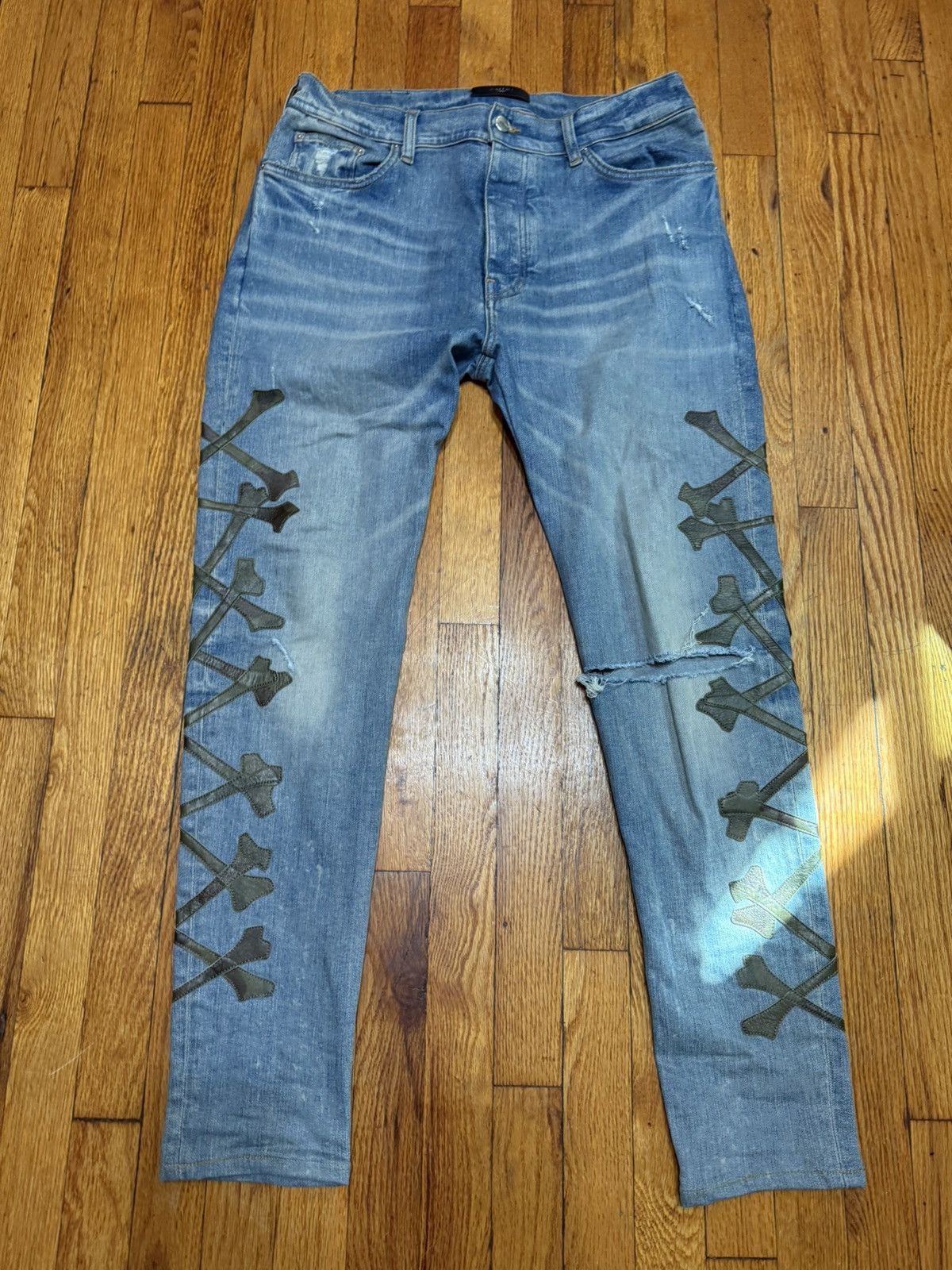 Amiri Amiri Camo Bones Jeans Mx1 Size 38 Size US 38 / EU 54 - 1 Thumbnail