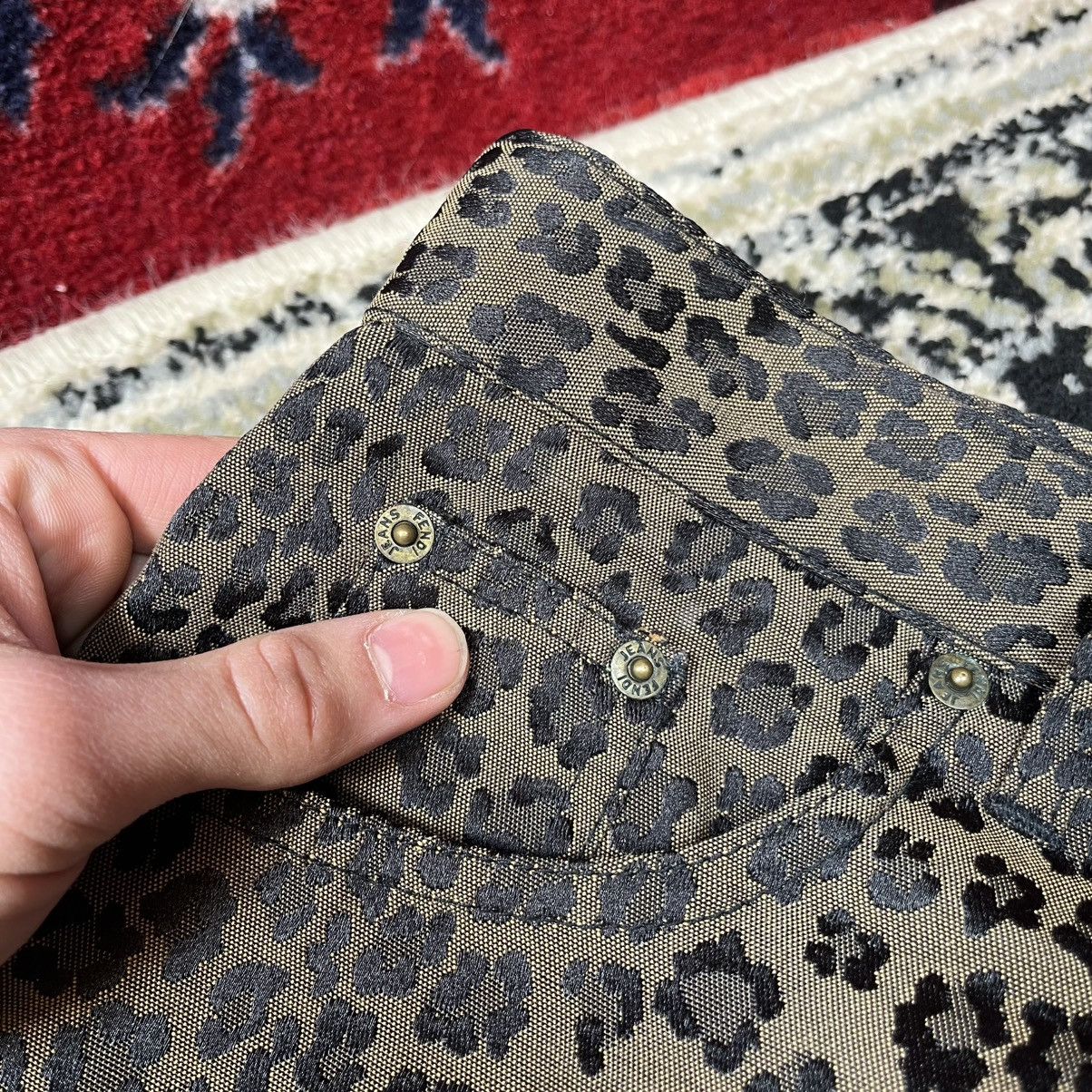 Fendi Vintage Monogram Y2K Luxury Fendi Jeans Leopard Print Pants Size 31" - 7 Thumbnail
