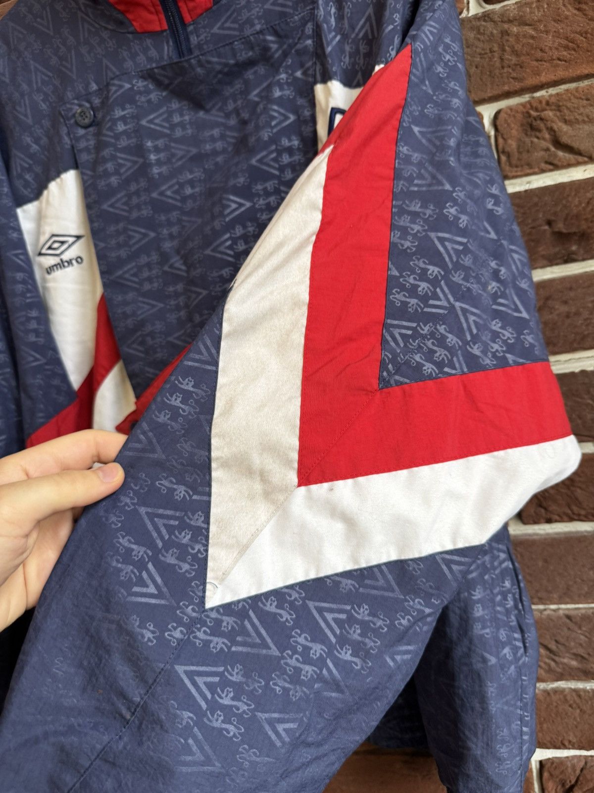 Umbro England 1990 1991 1992 tracksuit jacket bomber pre-match kit Size US L / EU 52-54 / 3 - 4 Thumbnail