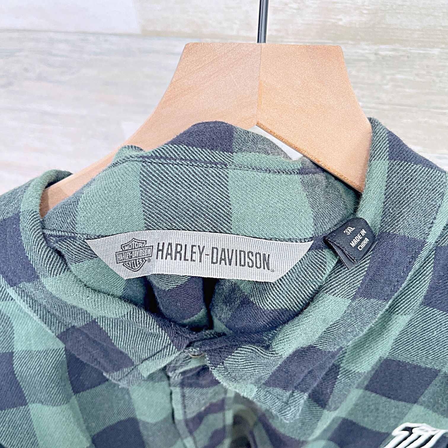 Harley Davidson Harley Davidson Short Sleeve Plaid Flannel Shirt Mens 3XL Size US XXL / EU 58 / 5 - 6 Thumbnail